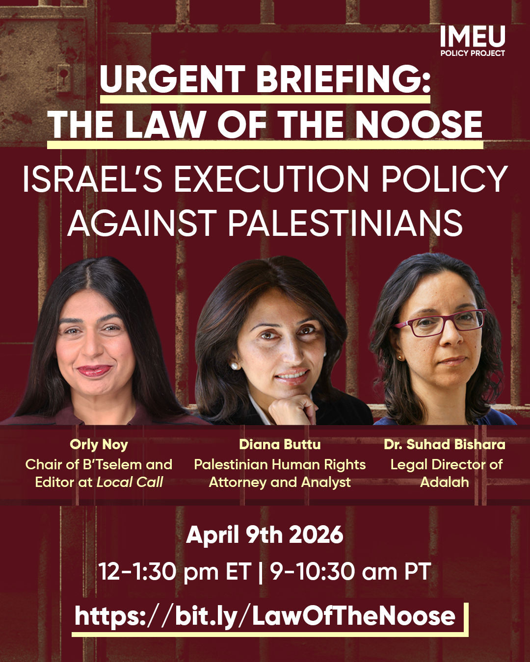 The Law of the Noose: Israel’s Execution Policy Against Palestinians | April 9, 2026