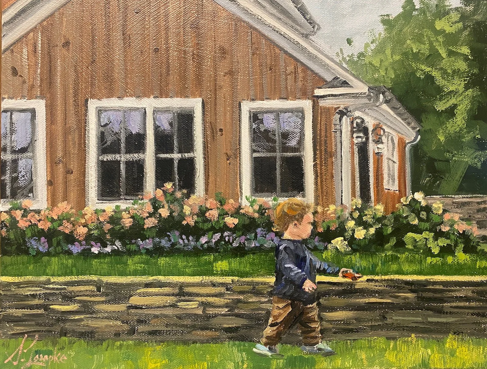 Boy With Truck, 16x20