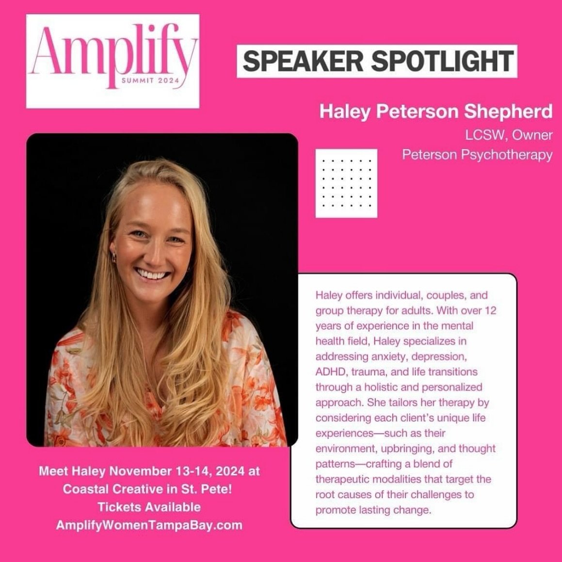 @amplifywomentampabay summit eve! Book your tickets to join this amazing event for women entrepreneurs held on 11/13 and 11/14 💪🏻