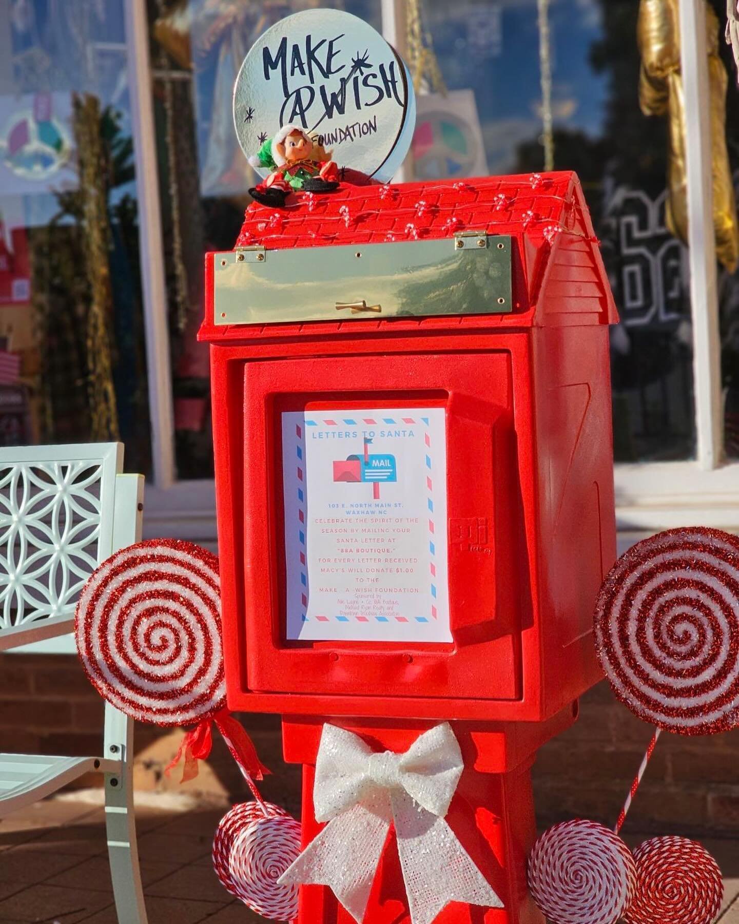 Together, we can turn wishes into reality &mdash; one letter at a time! 💌

Santa&rsquo;s Mailbox, sponsored by 88A Boutique and Allie Layne &amp; Co., brings together the joy of the holidays with the spirit of charitable giving.

Located at @88about