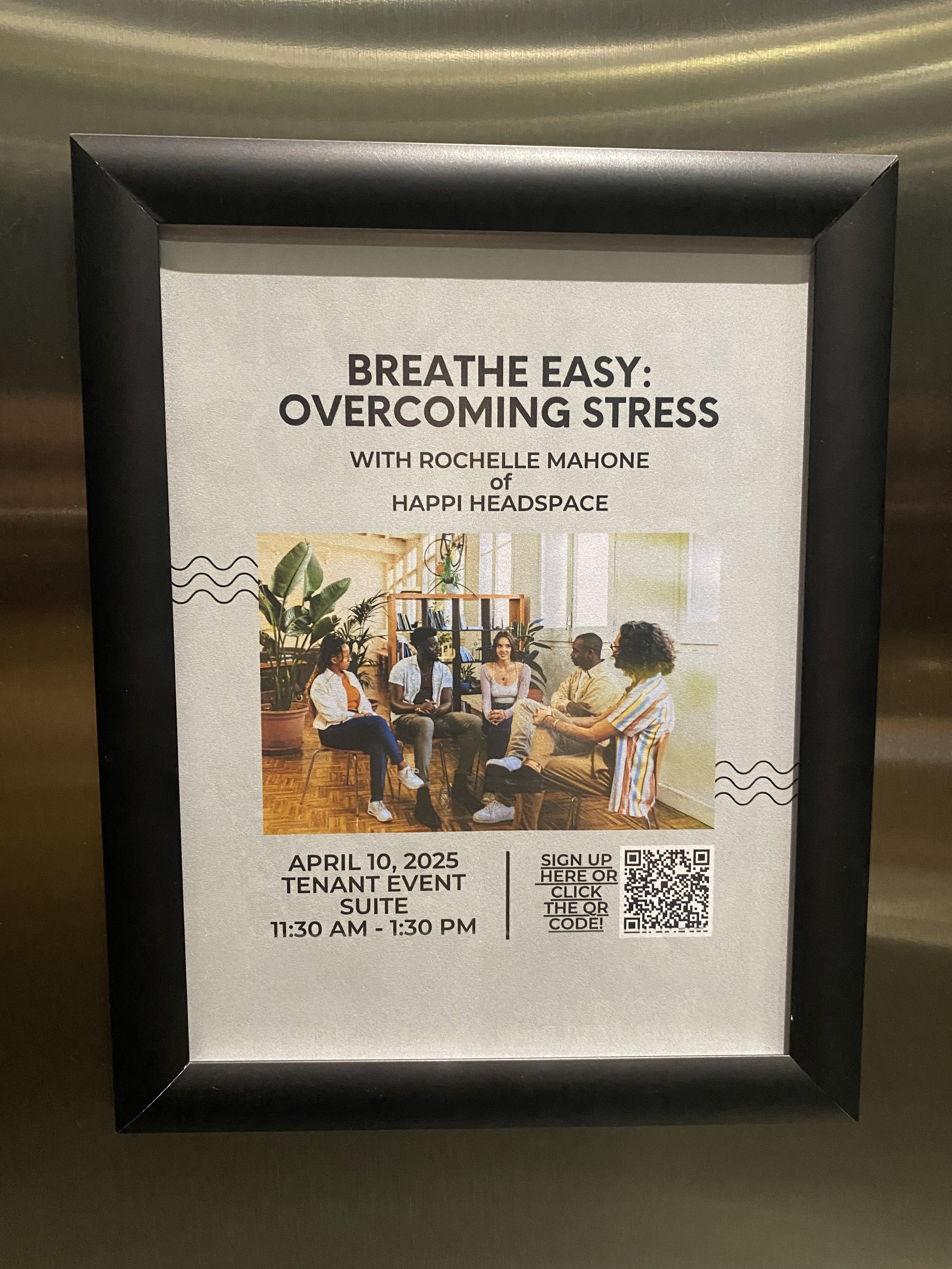Facilitating Breathe Easy: Overcoming Stress at The Capital Center — a corporate wellness workshop designed to help participants slow down, breathe, and better understand their stress response.