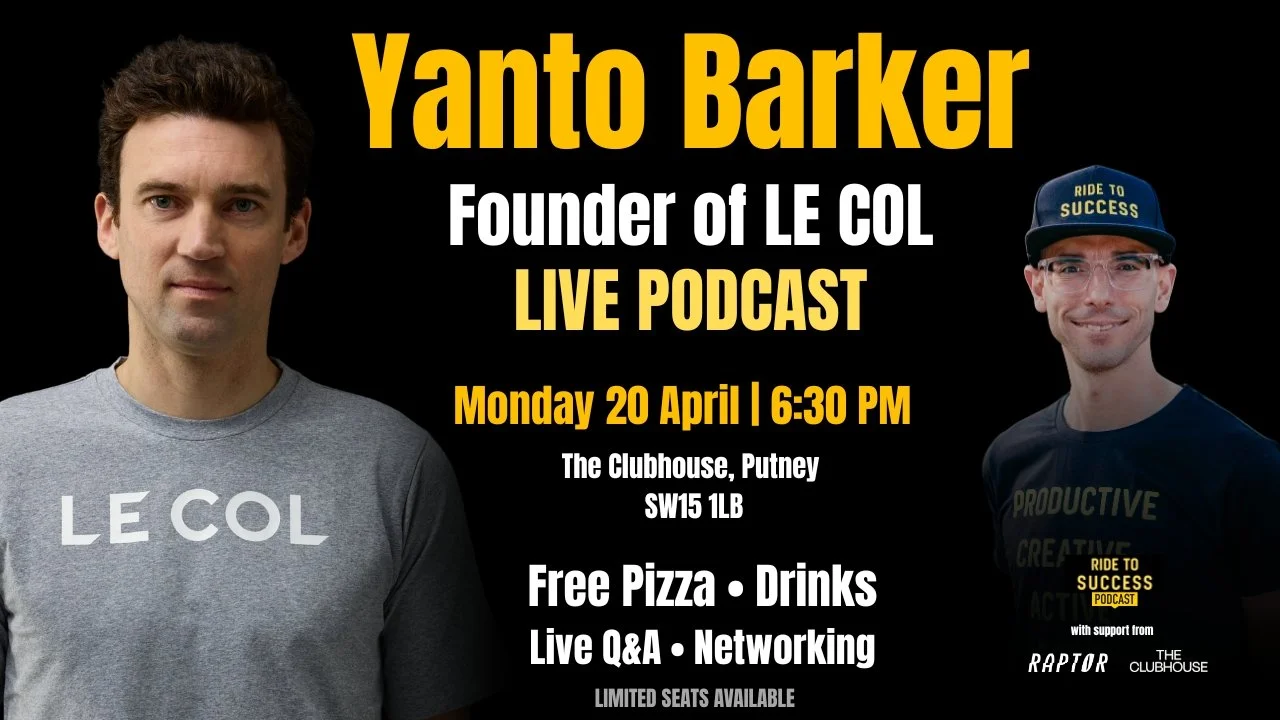 Ride To Success Podcast LIVE with Yanto Barker