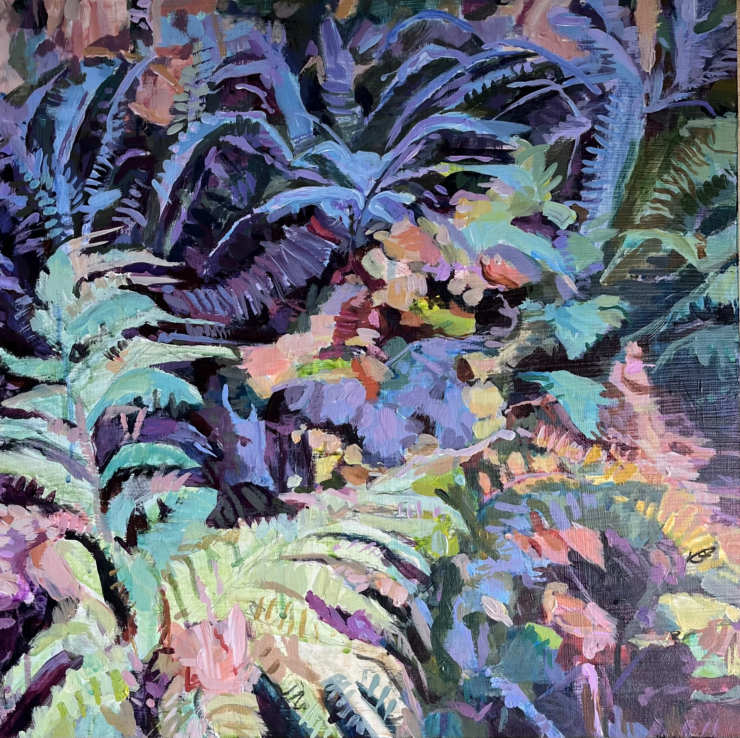 Cathedral Grove, Acrylic on Board, 16"x16", 2026