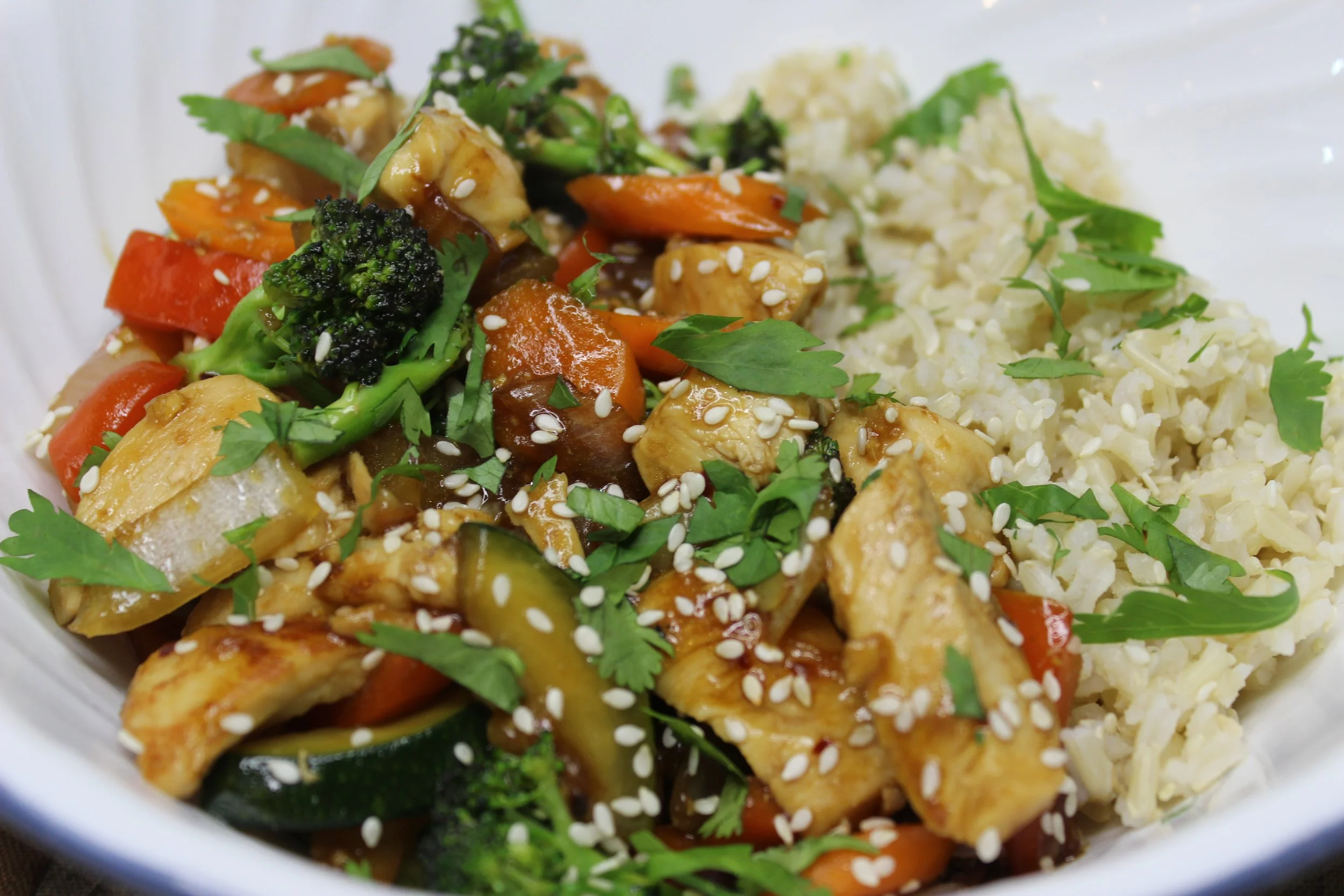 Teriyaki Chicken and Veggie Bowl