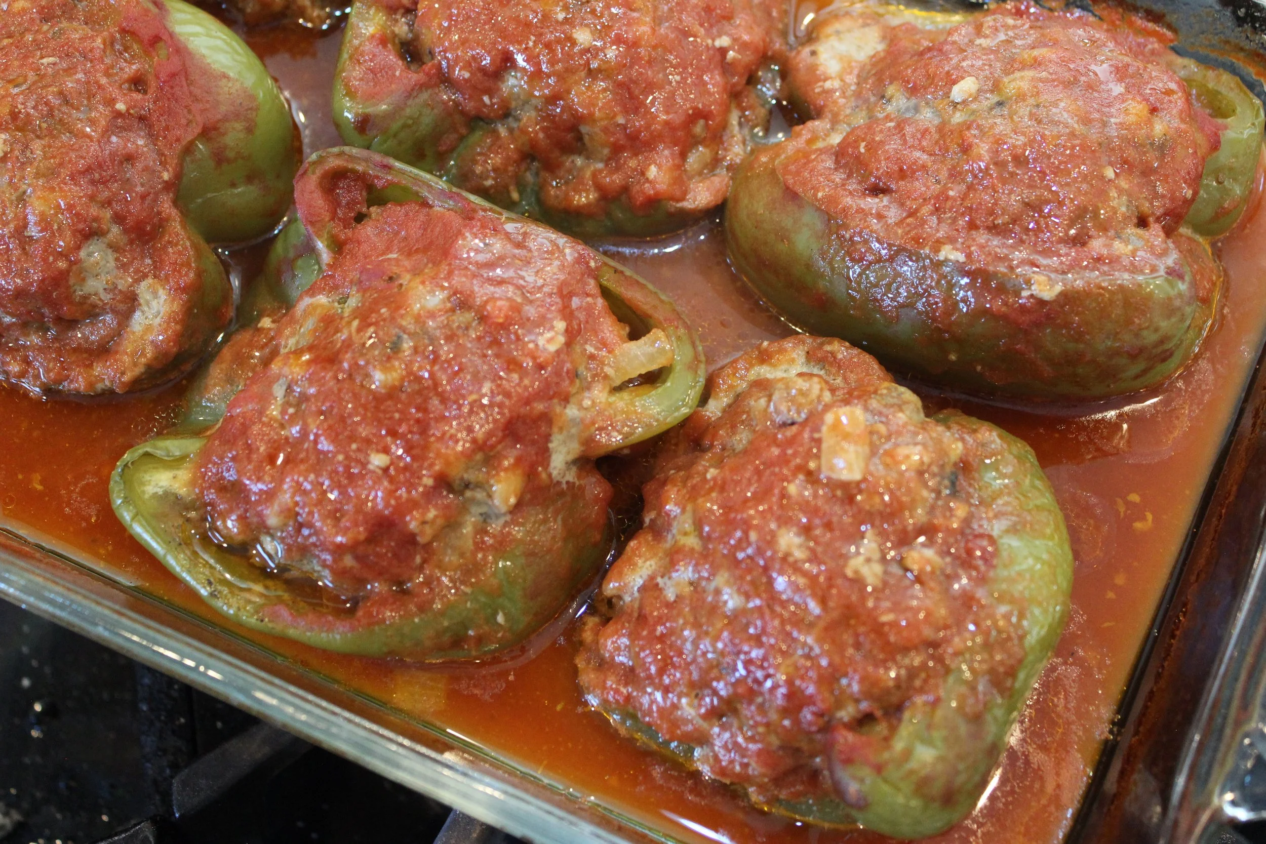 Beef and Barley Stuffed Peppers