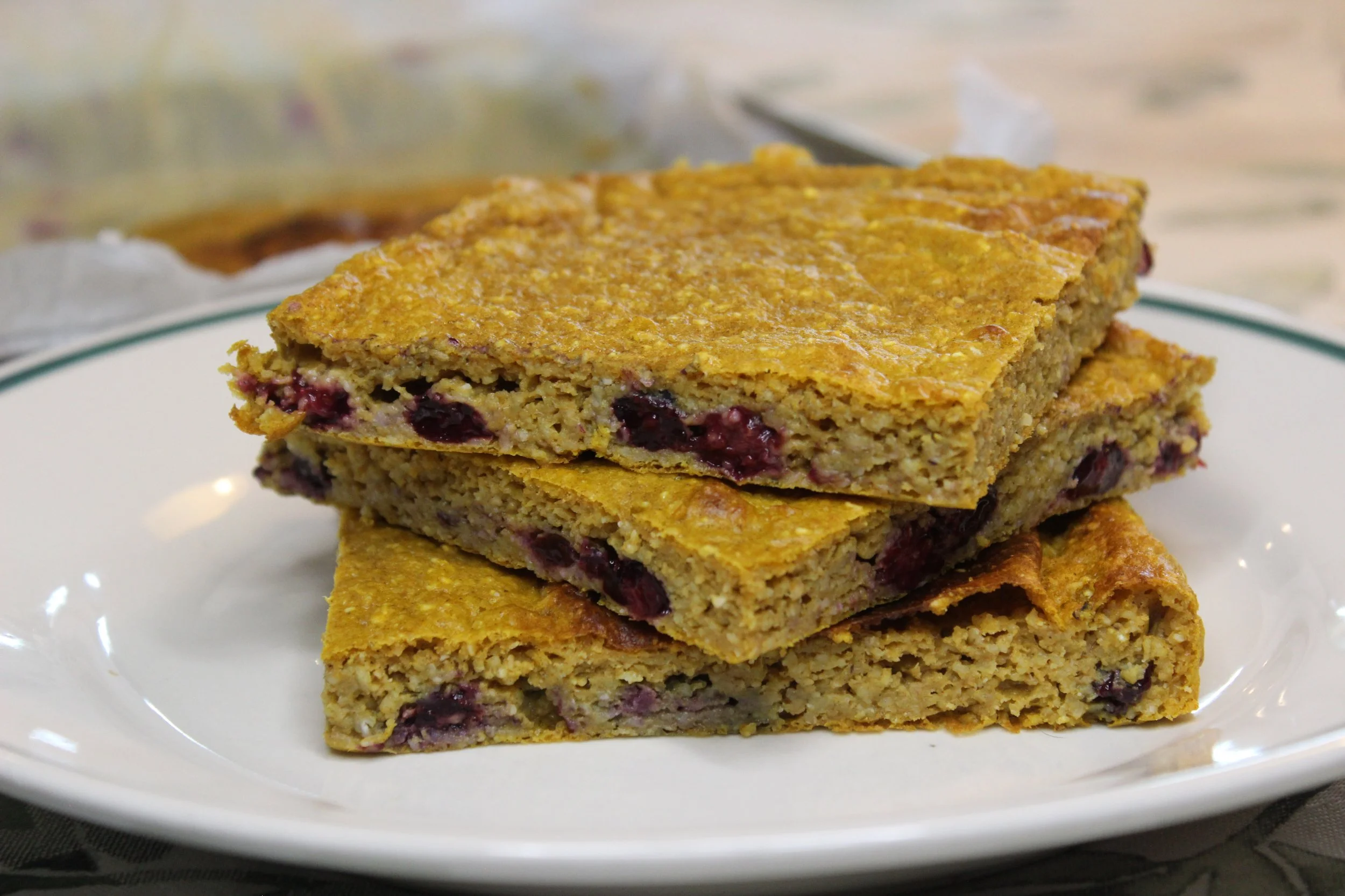 Blueberry Pumpkin Cottage Cheese Sheet Pan Pancake