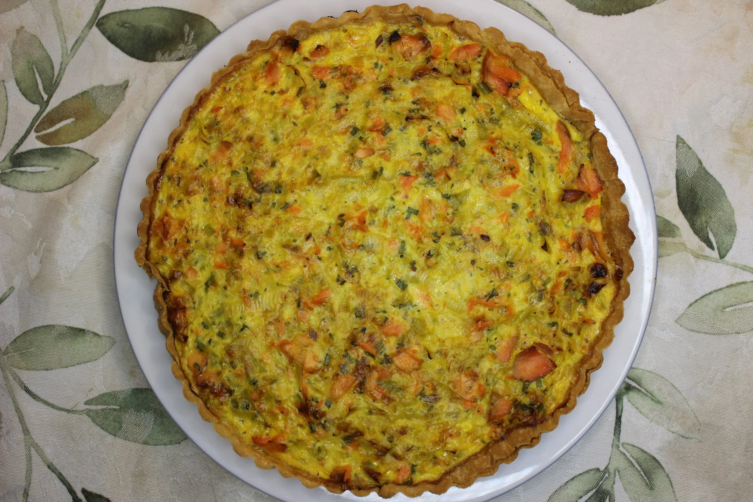 Leek and Salmon Tart