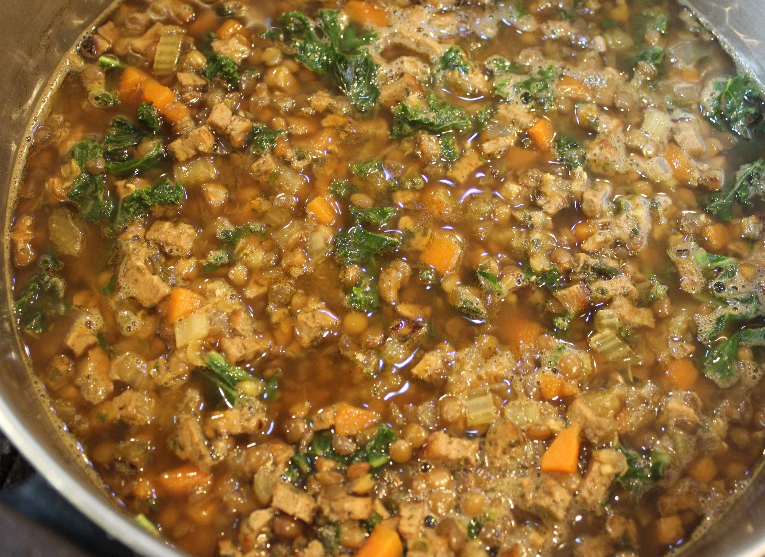 Lentil, Kale, and Sausage Soup