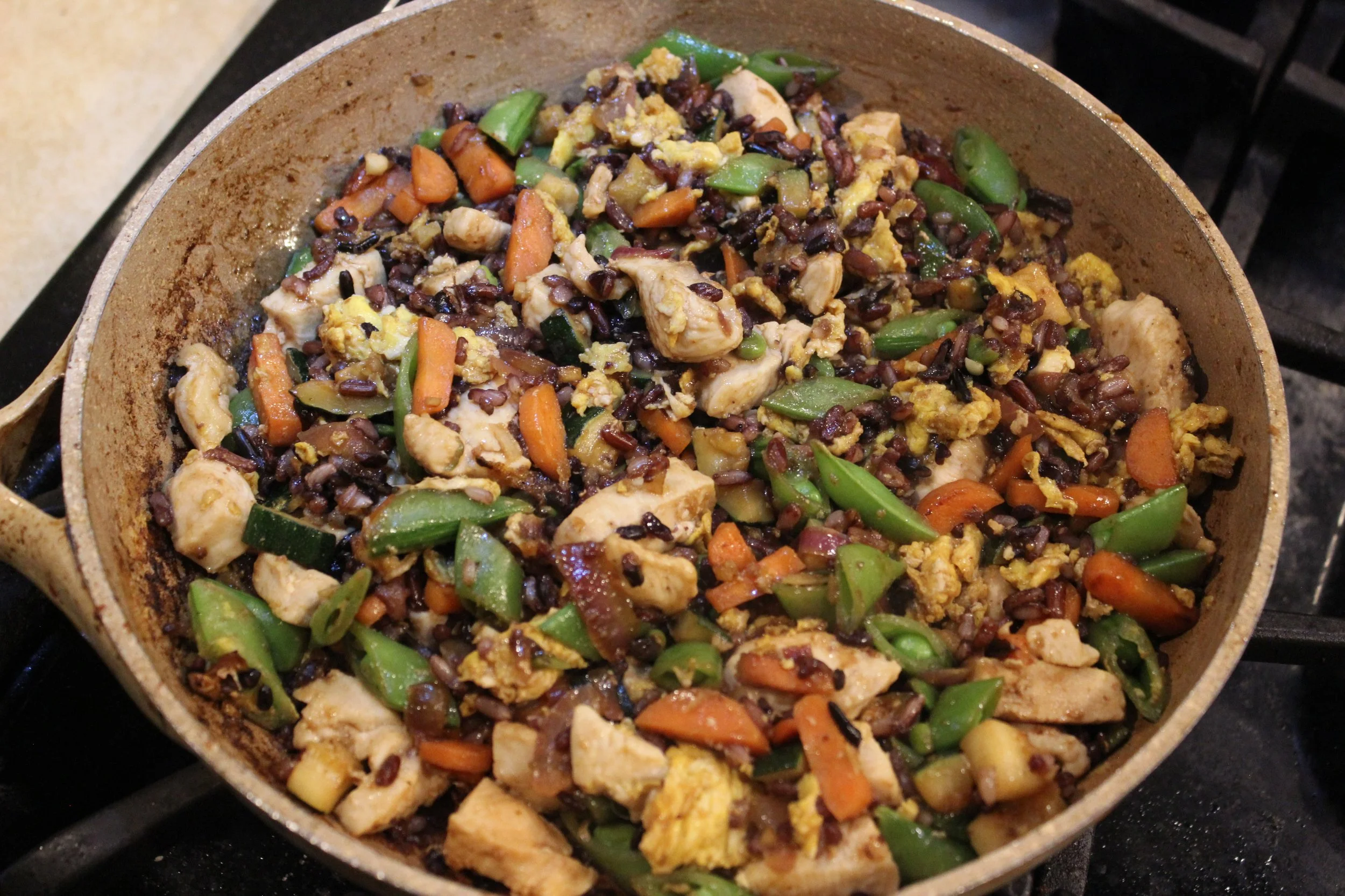 Sugar Snap Pea and Chicken Fried Rice