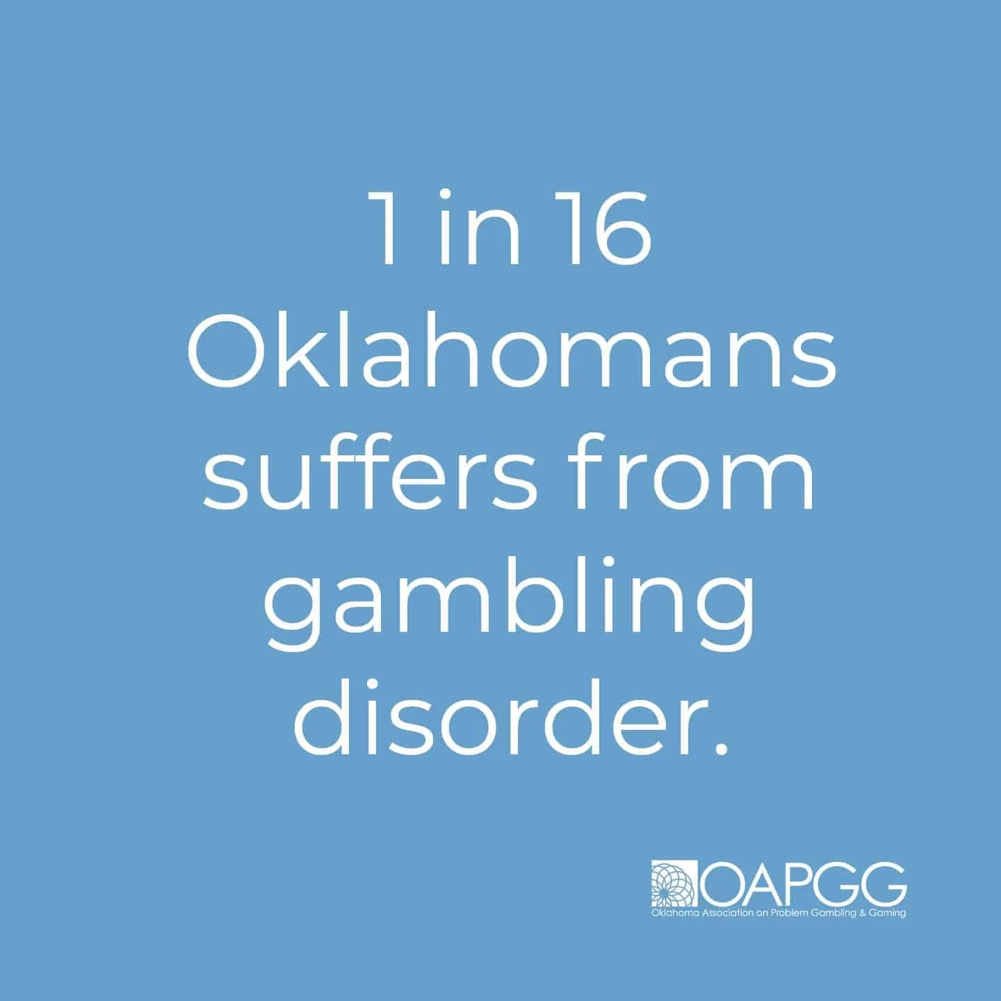 1 in 16 Oklahomans Suffers from Gambling Disorder