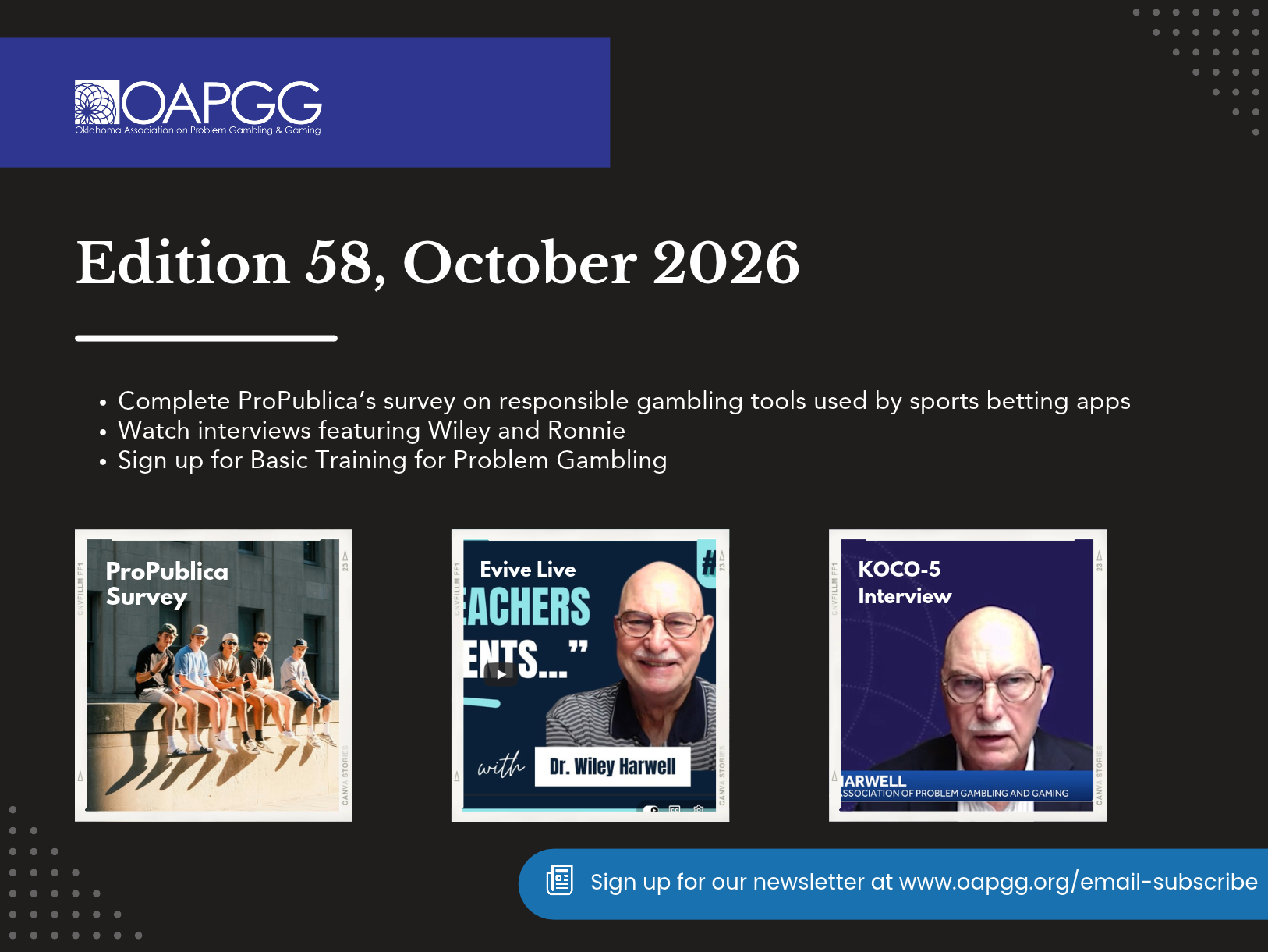 OAPGG Newsletter