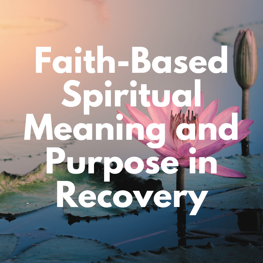 Book cover titled 'Faith-Based Spiritual Meaning & Purpose in Recovery from Gambling Disorder' by OAPGG with a lotus flower illustration.