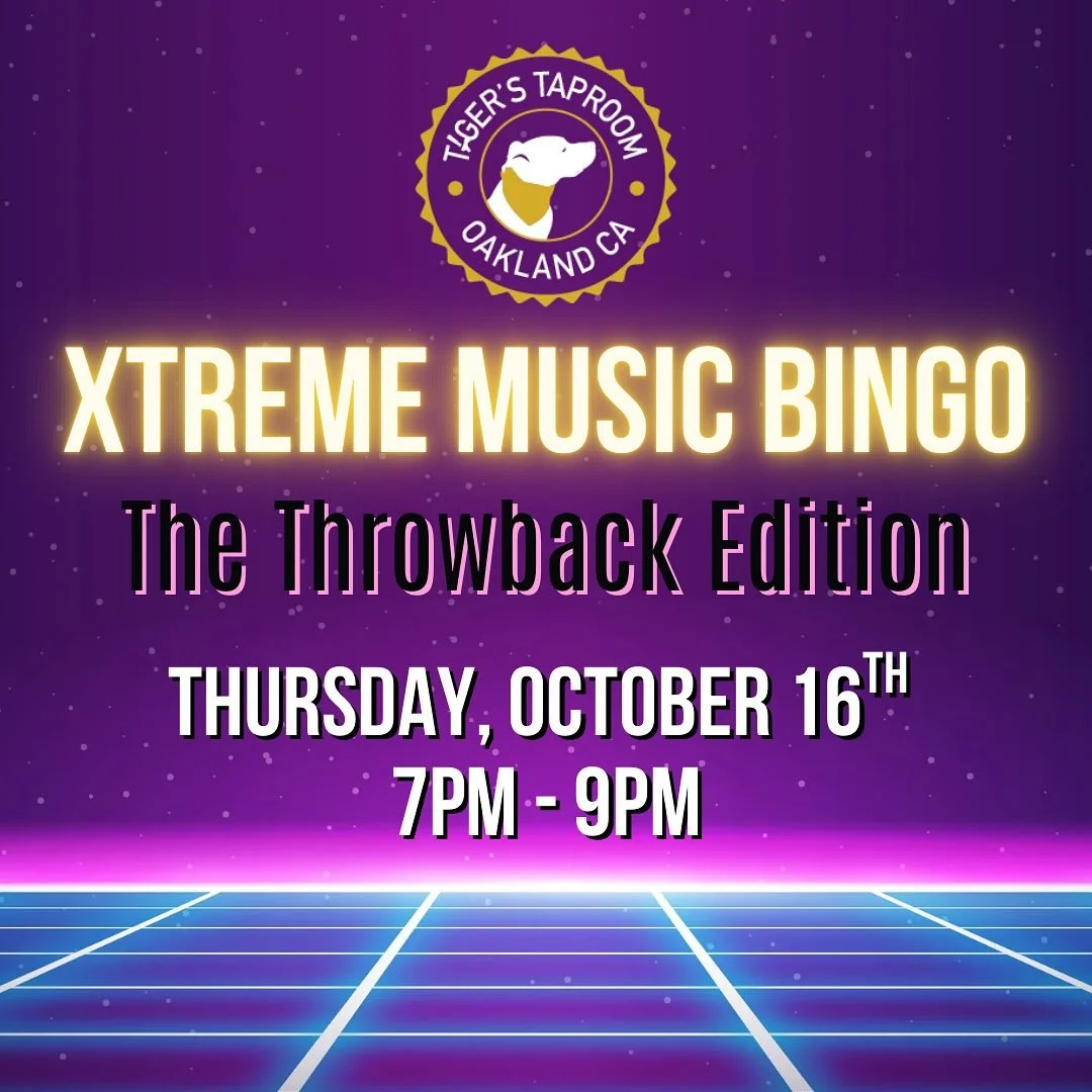 🎶 Xtreme Music Bingo: Throwback Thursday Edition
📅 Thursday, Oct 16 • 7PM • 21+
We’re throwing it back this Thursday with another round of Xtreme Music Bingo — all the 80s, 90s and 2000s bangers you know and love. Expect sing