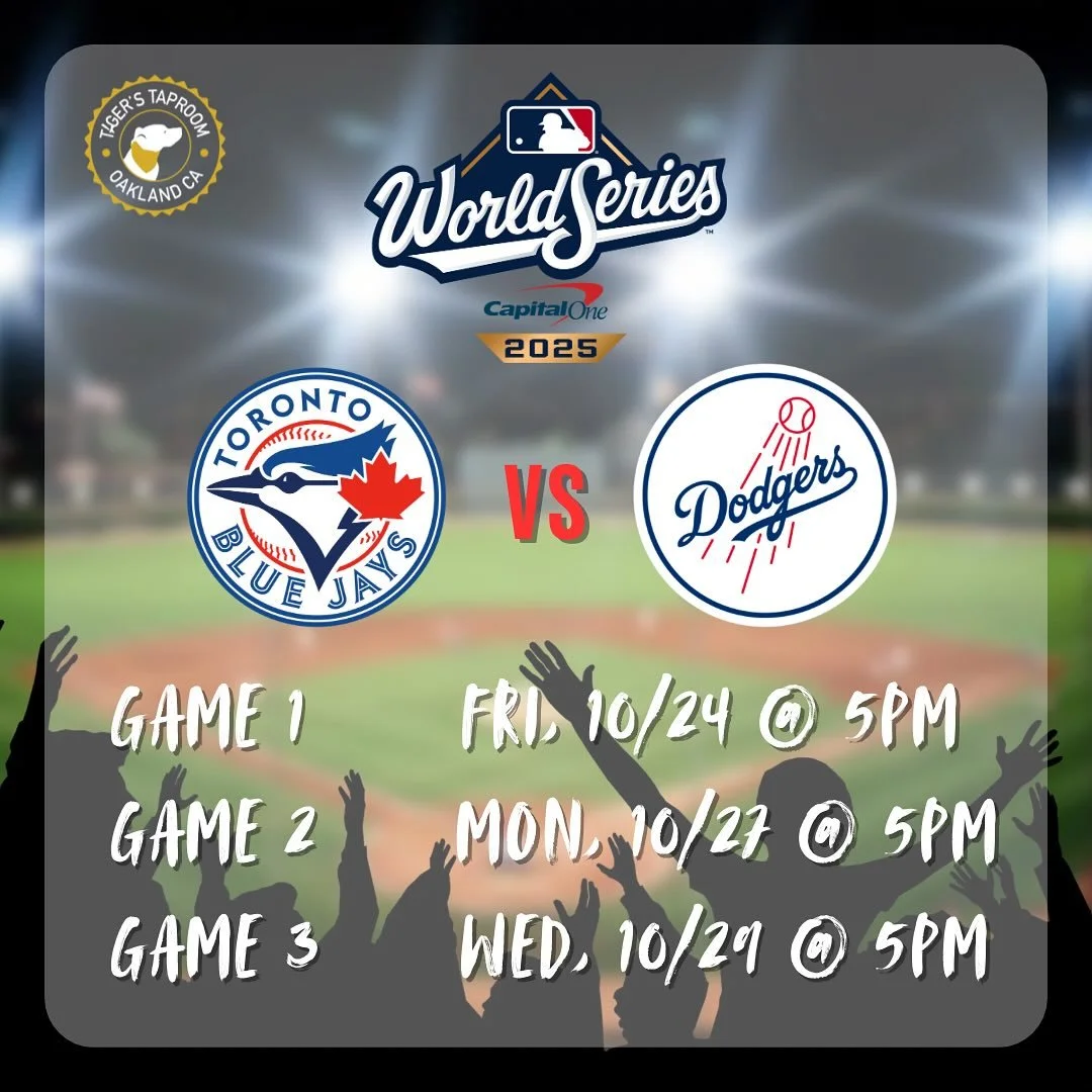 Alright Folks! The World Series starts this Friday and we’re playing Games 1 through 3 with the sound ON! We’re also opening up at 4:30pm on Monday, just for Game 2!
Here’s our food schedule for the games:
Game 1 - @say__grace___