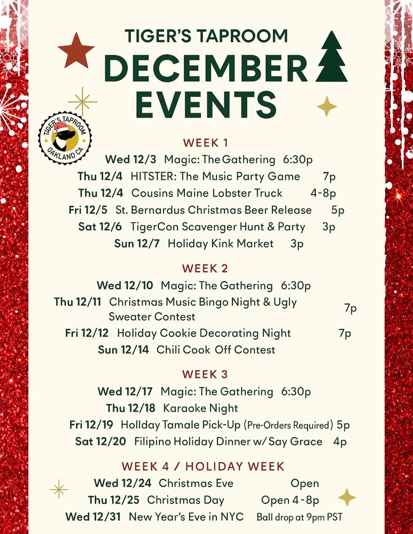 December is here and we meant it when we said we had a packed month ahead. This is the most events we&rsquo;ve ever scheduled in one month, and there&rsquo;s plenty to look forward to.

Check out the list, with more details dropping soon for each one
