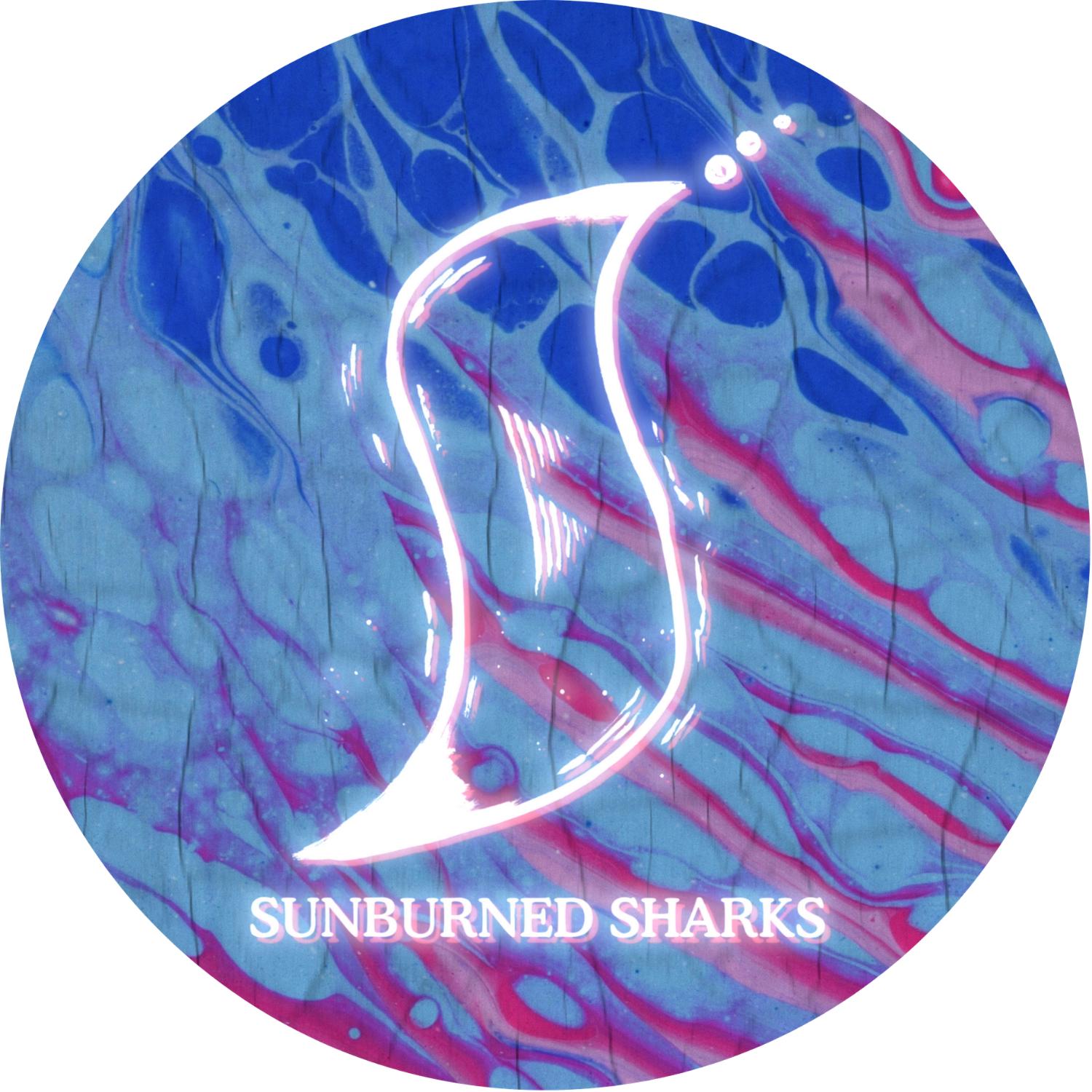 Sunburned Sharks Logos Sticker
