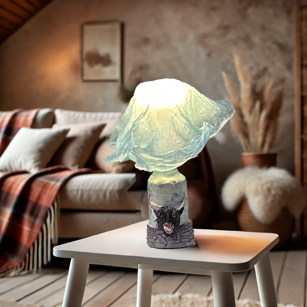 Highland Cow Biodegradable Lamp