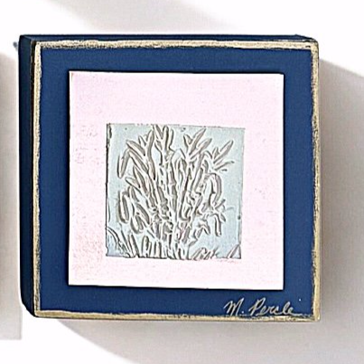 5x5 Carved Iris in Matte French Blue