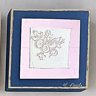 5x5 Carved Figs in Matte French Blue