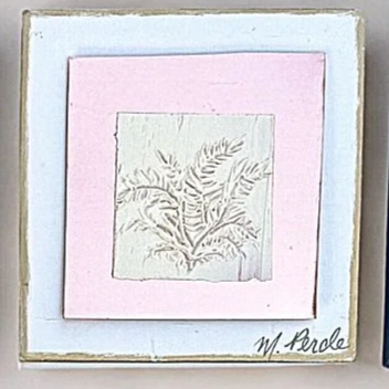 5x5 Carved Ferns in Ivory