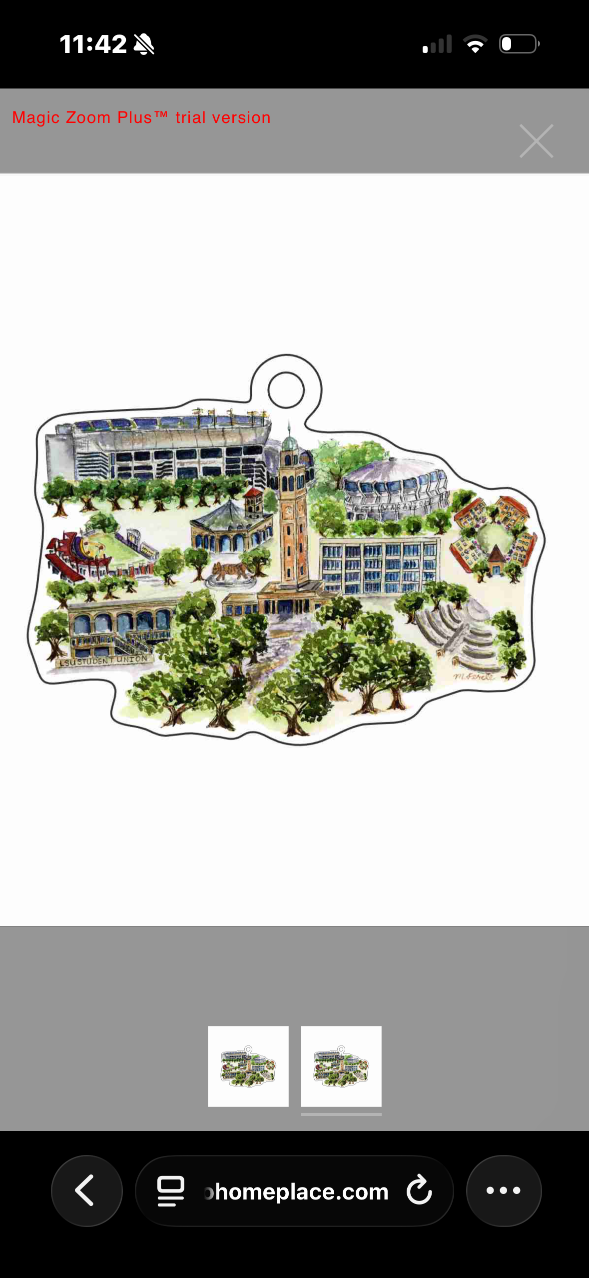 LSU Skyline Acrylic Ornament