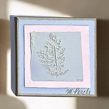 4x4 Carved Fern in Ivory