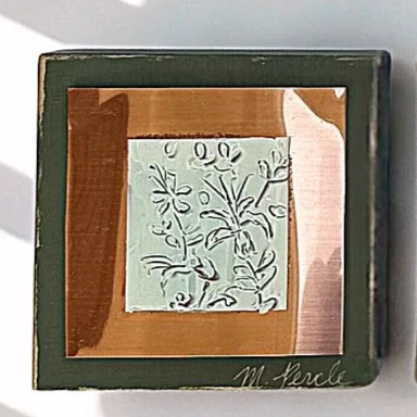 5x5 Carved Azaleas in Lush Green