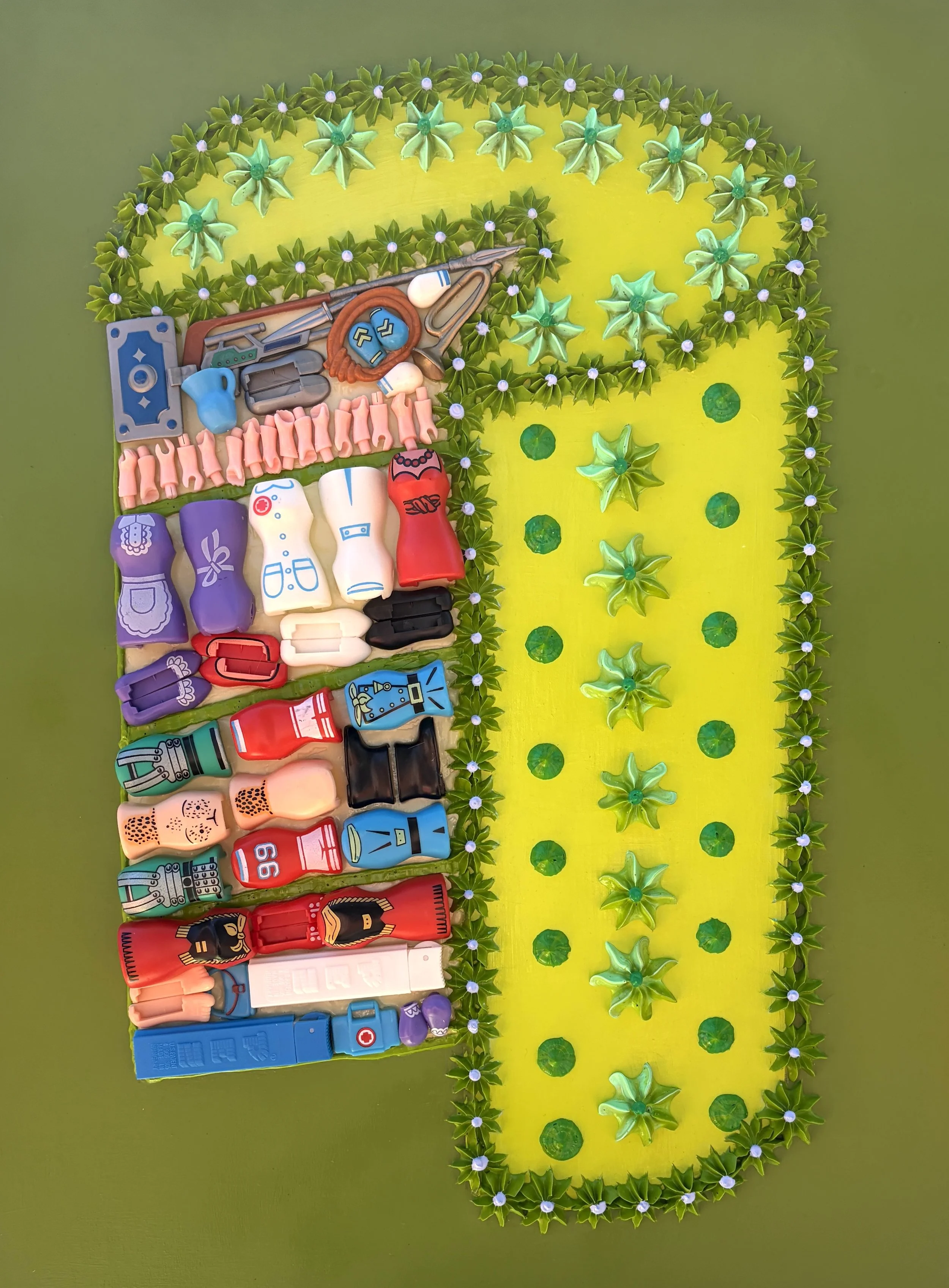 Pez-Tastic (18"x24"x2" mixed media on wood panel) $275
