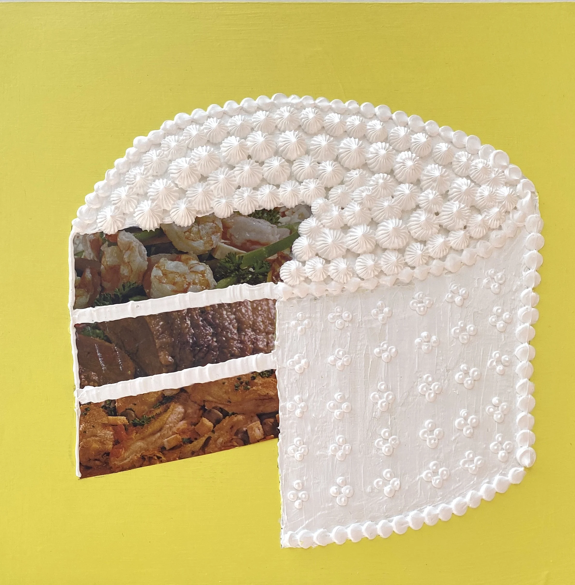 Meaty (12"x12" mixed media on wood panel) $70