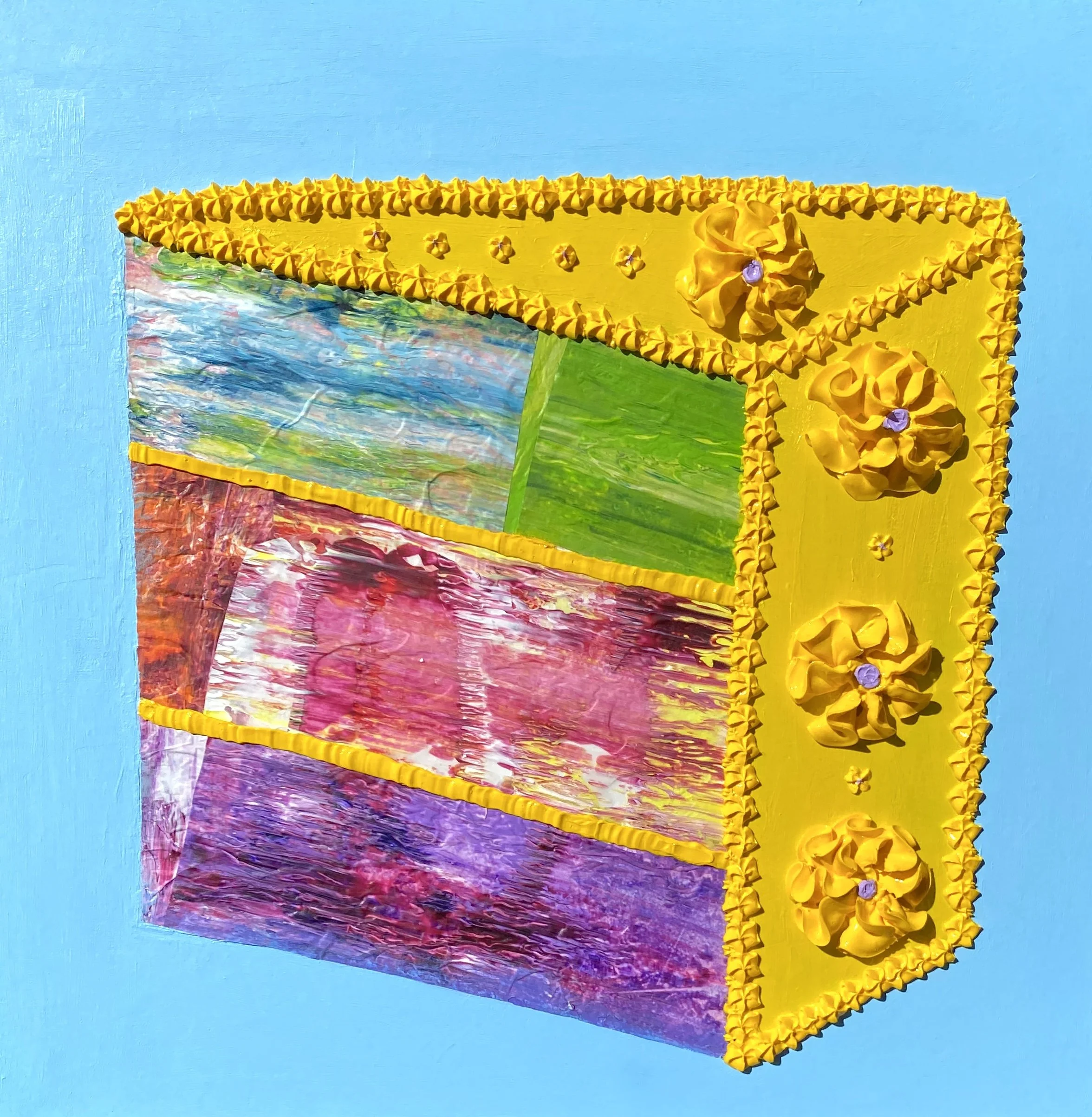 Baked, Of Coarse (20"x20" mixed media on wood panel) $220