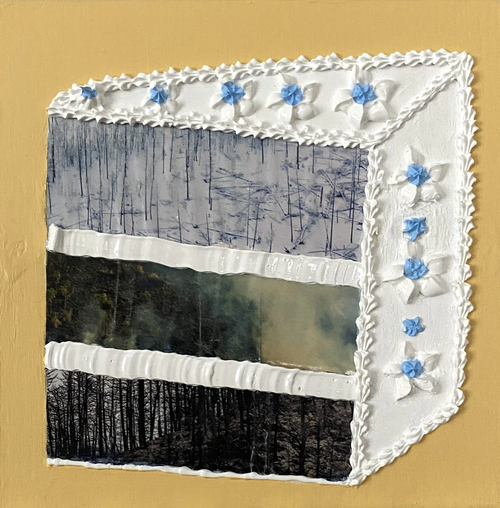 Silence (6"x6" mixed media on wood panel) $25