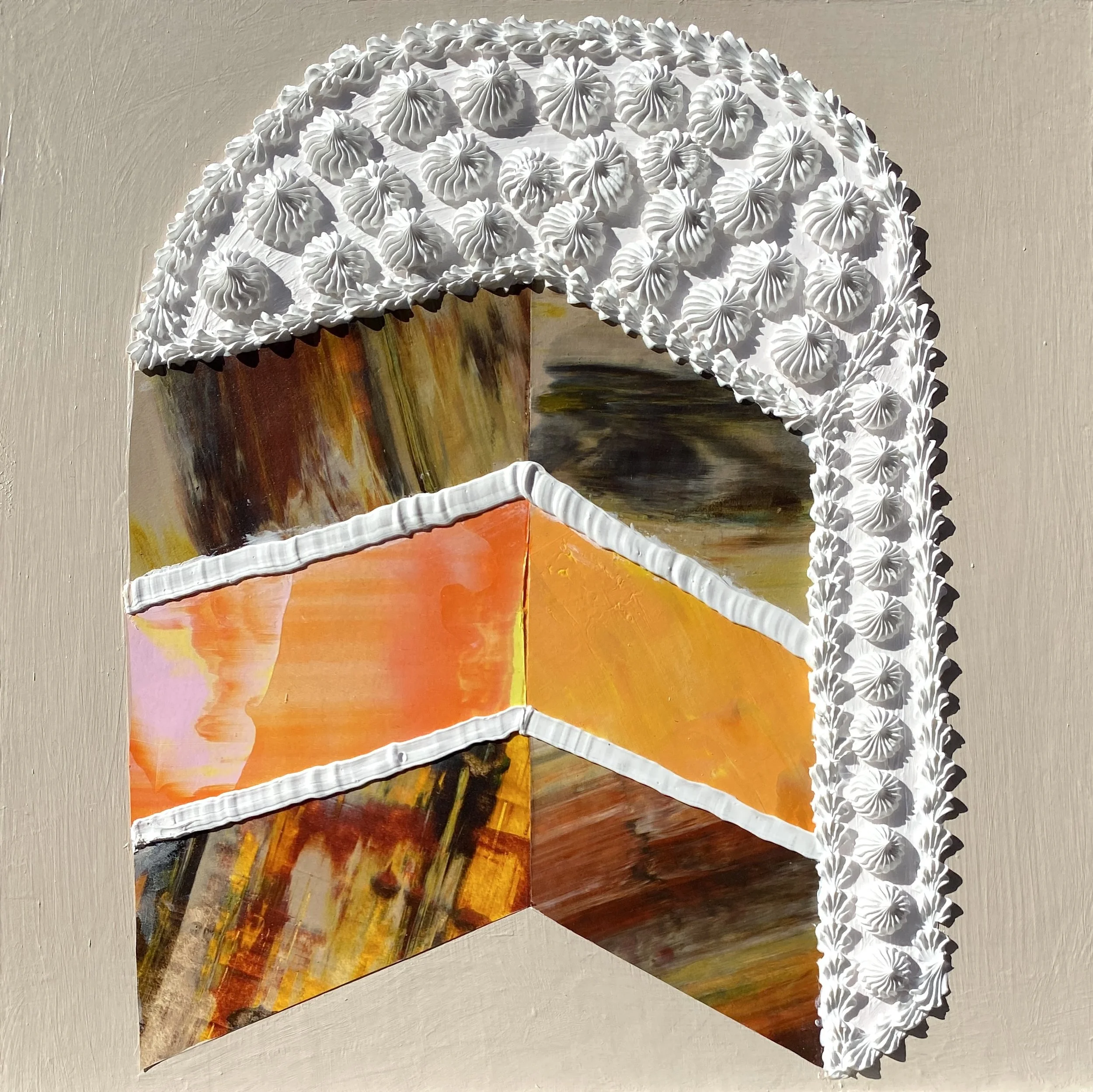 Autumnal (12"x12" mixed media on wood panel) $70