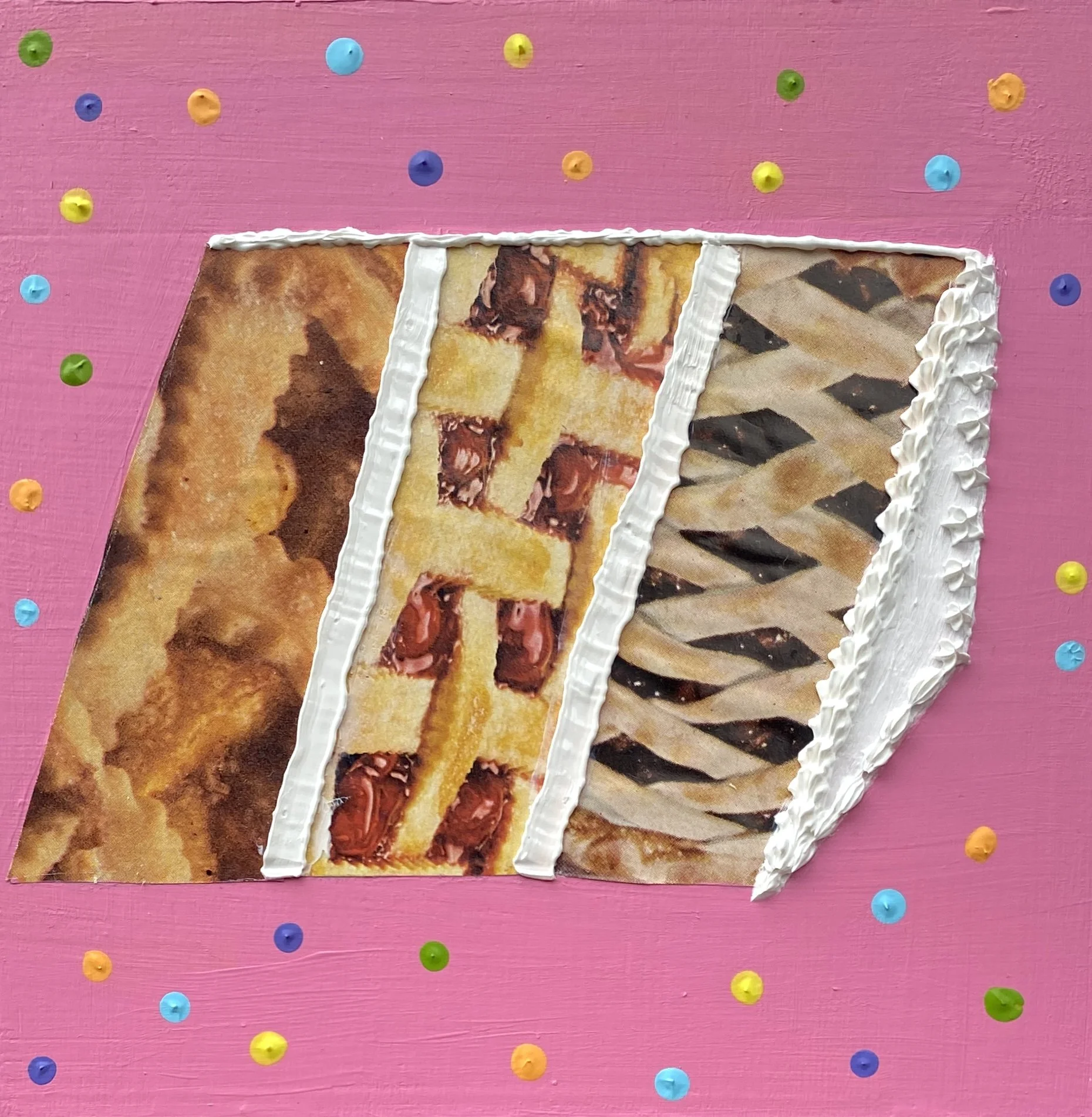 Pie-licious (6"x6" on wood panel) $30