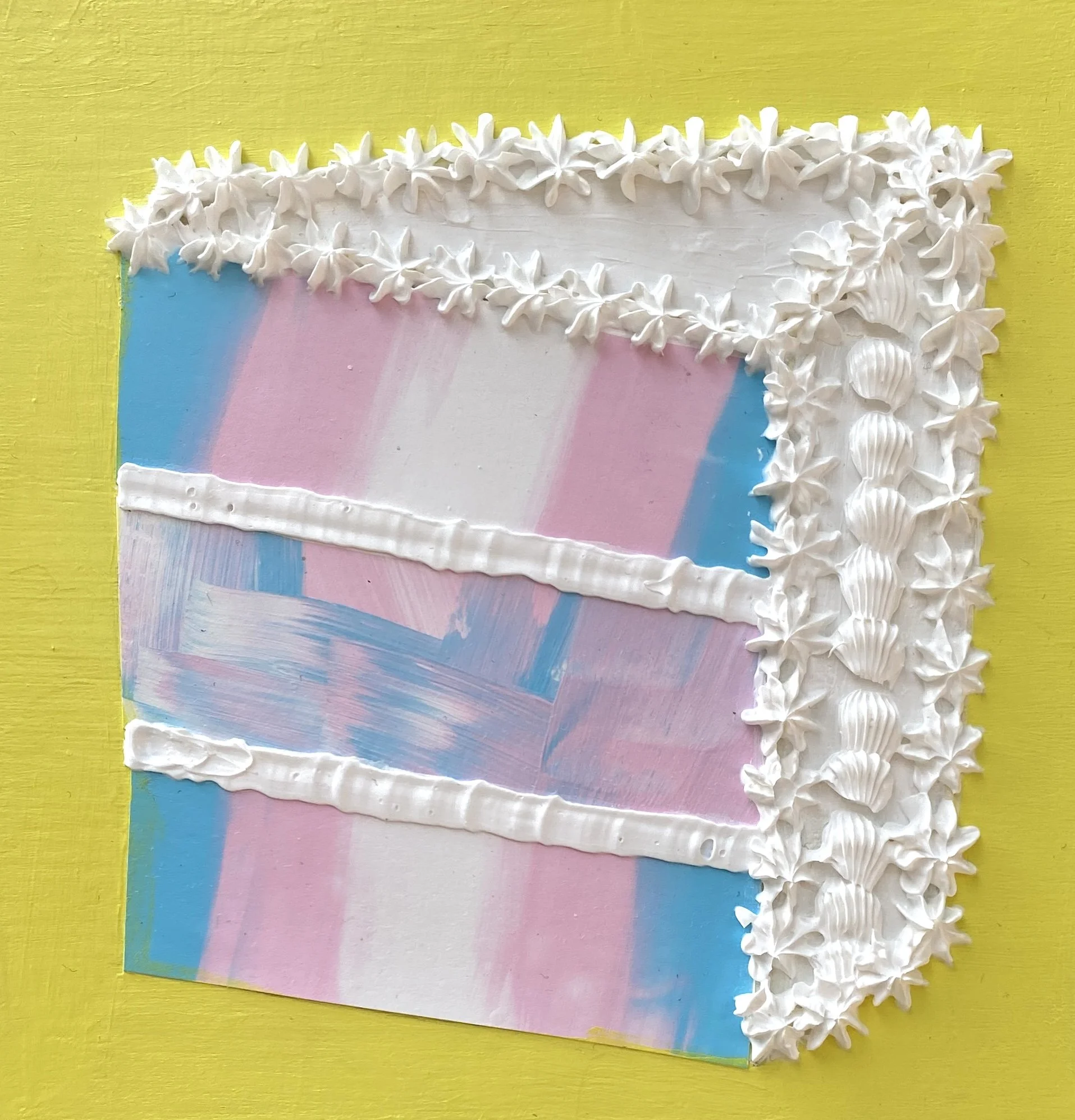 Trans Flag (6"x6" on wood panel) $30