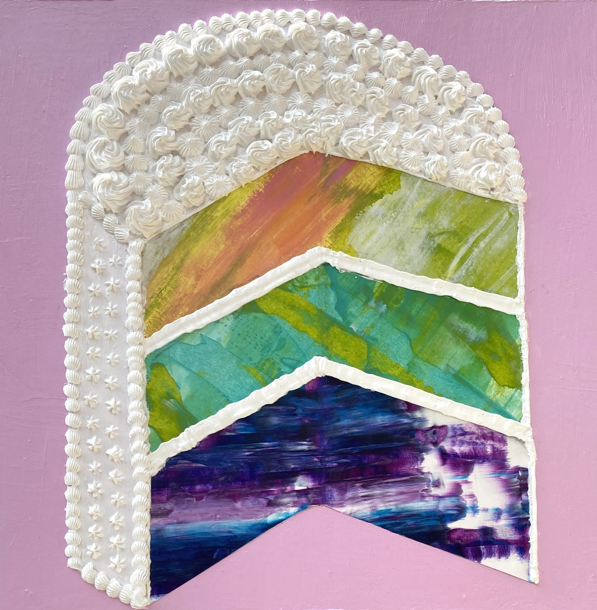 Festive (12"x12" mixed media on wood panel) $70