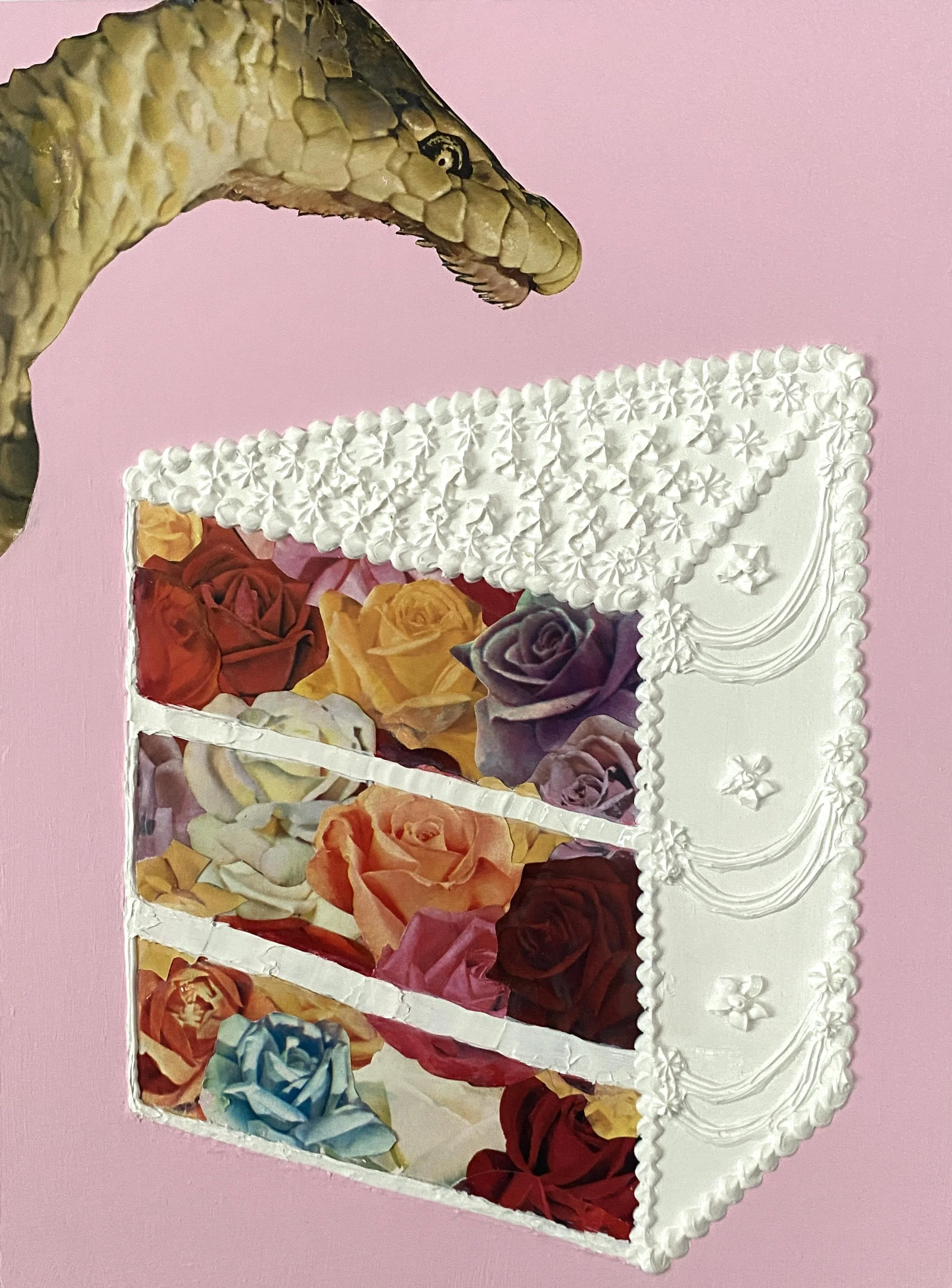 Snack (12"x16" mixed media on wood panel) $90