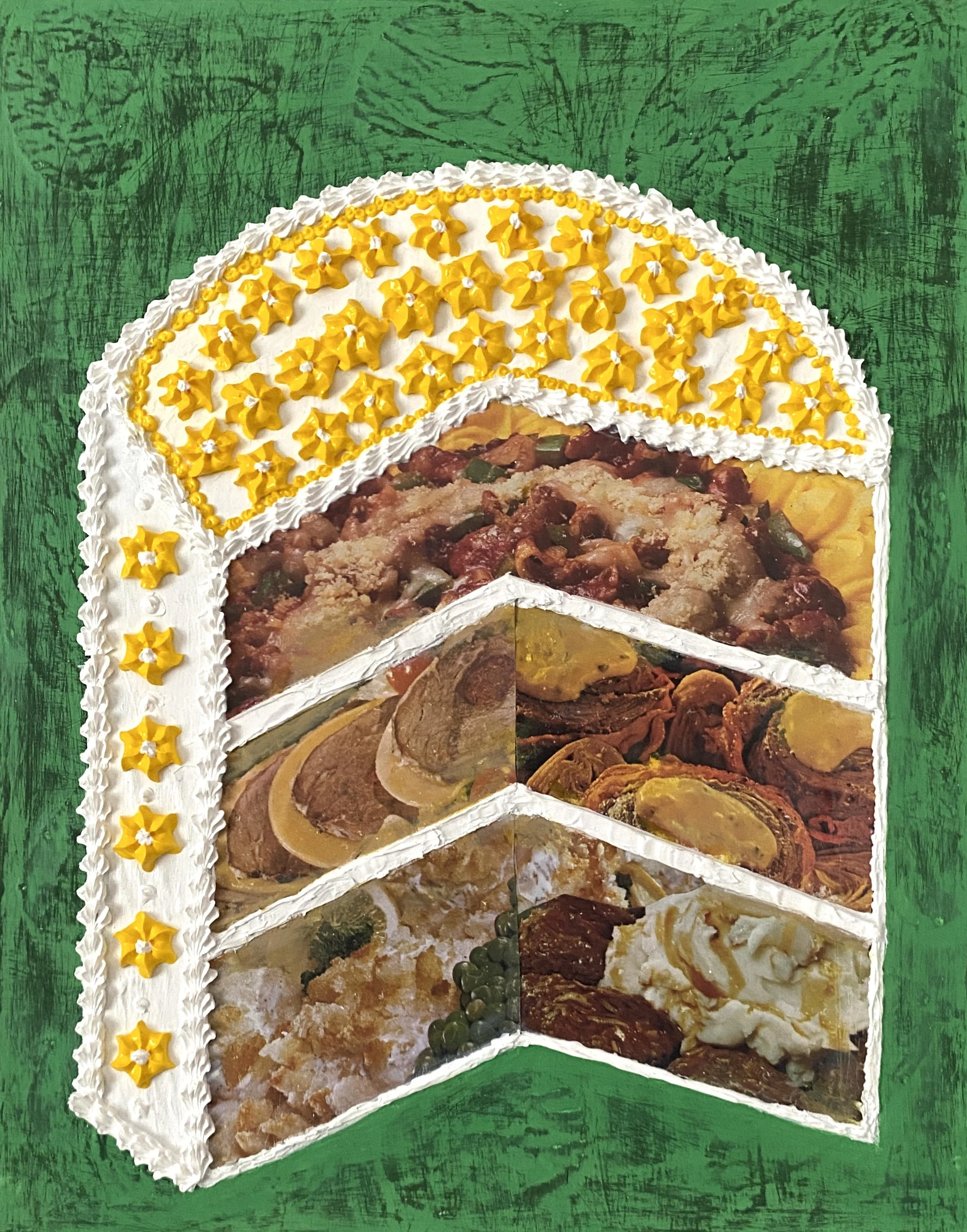 Eat Your Meat (11"x14" mixed media on wood panel) $80