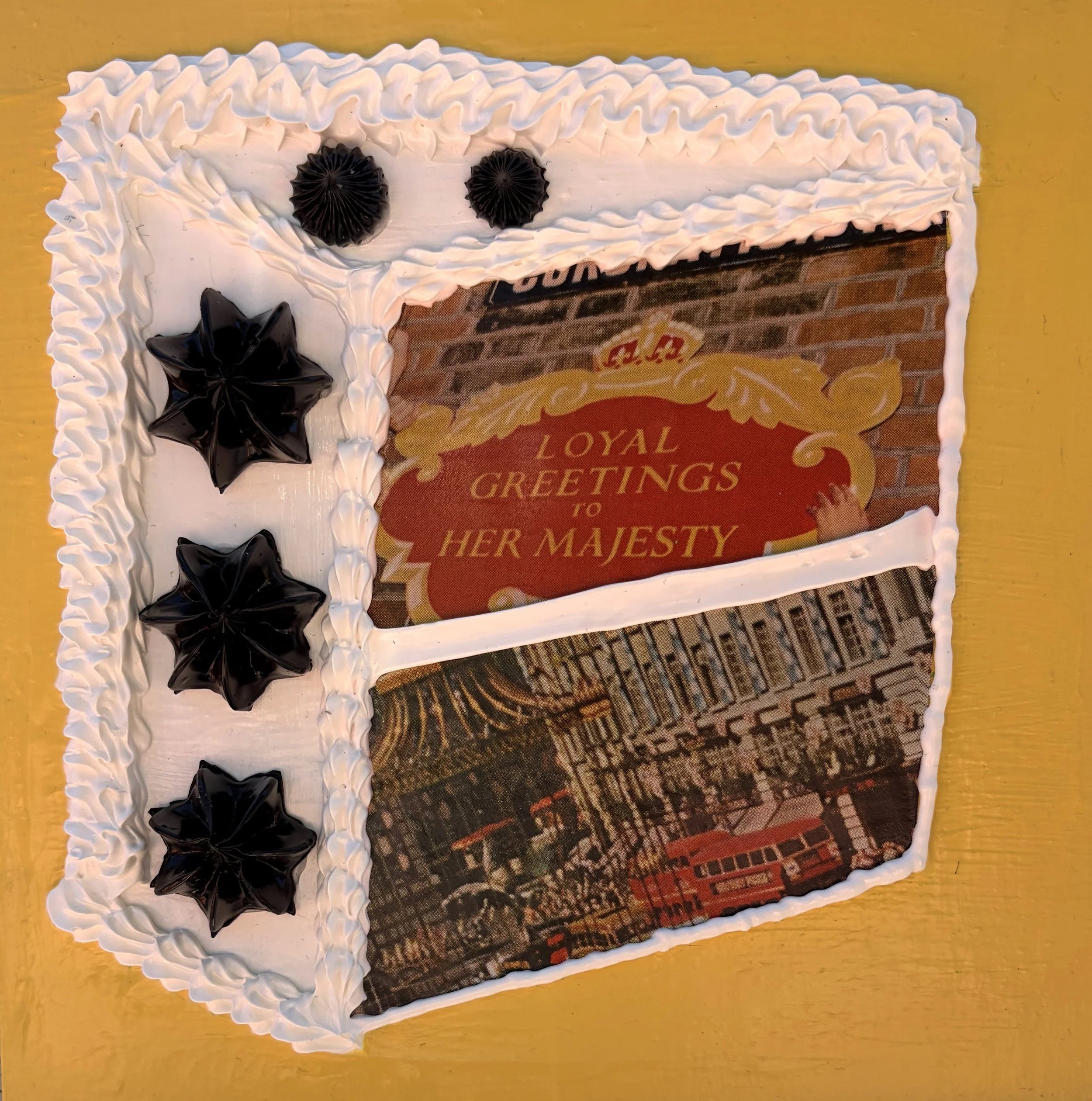 Queenie 2 (6"x6"x.75" mixed media on wood panel) $35