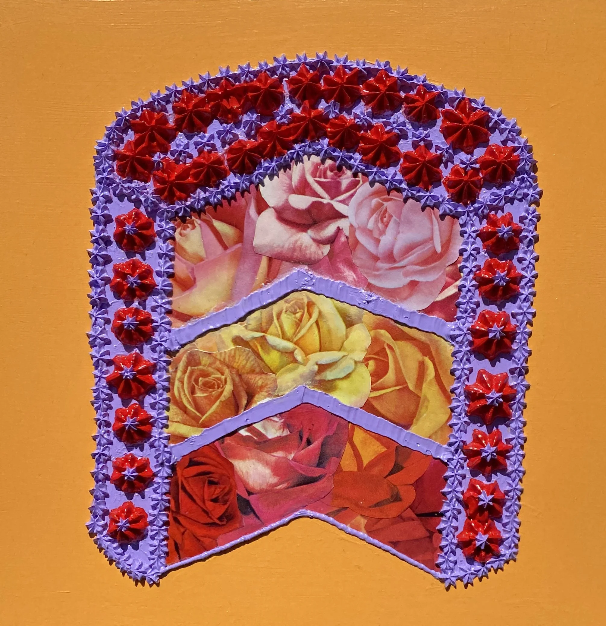 Just Rosey (12"x12"x2" mixed media on wood panel) $75