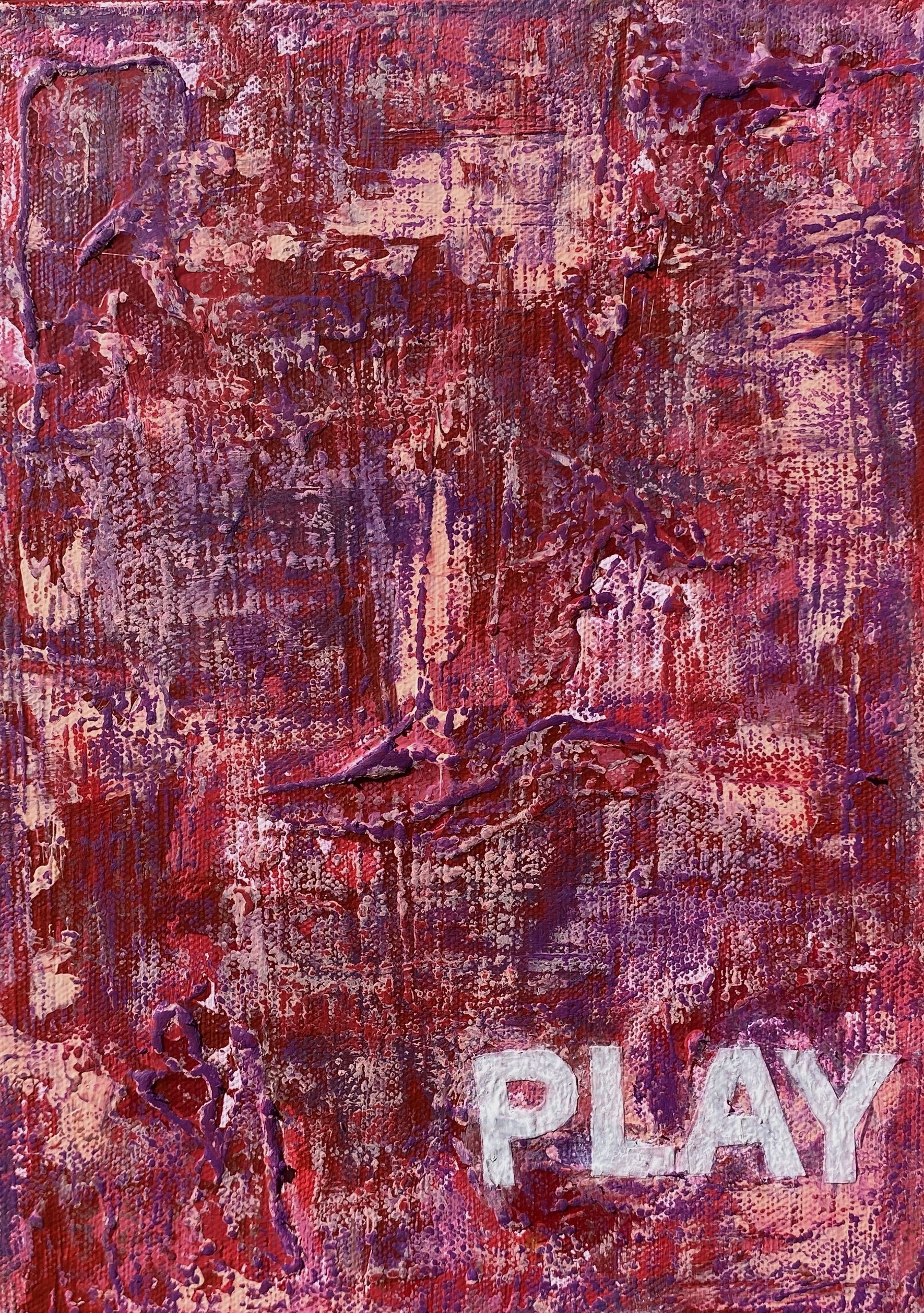 4-Letter Words: Play (9"x12") $60