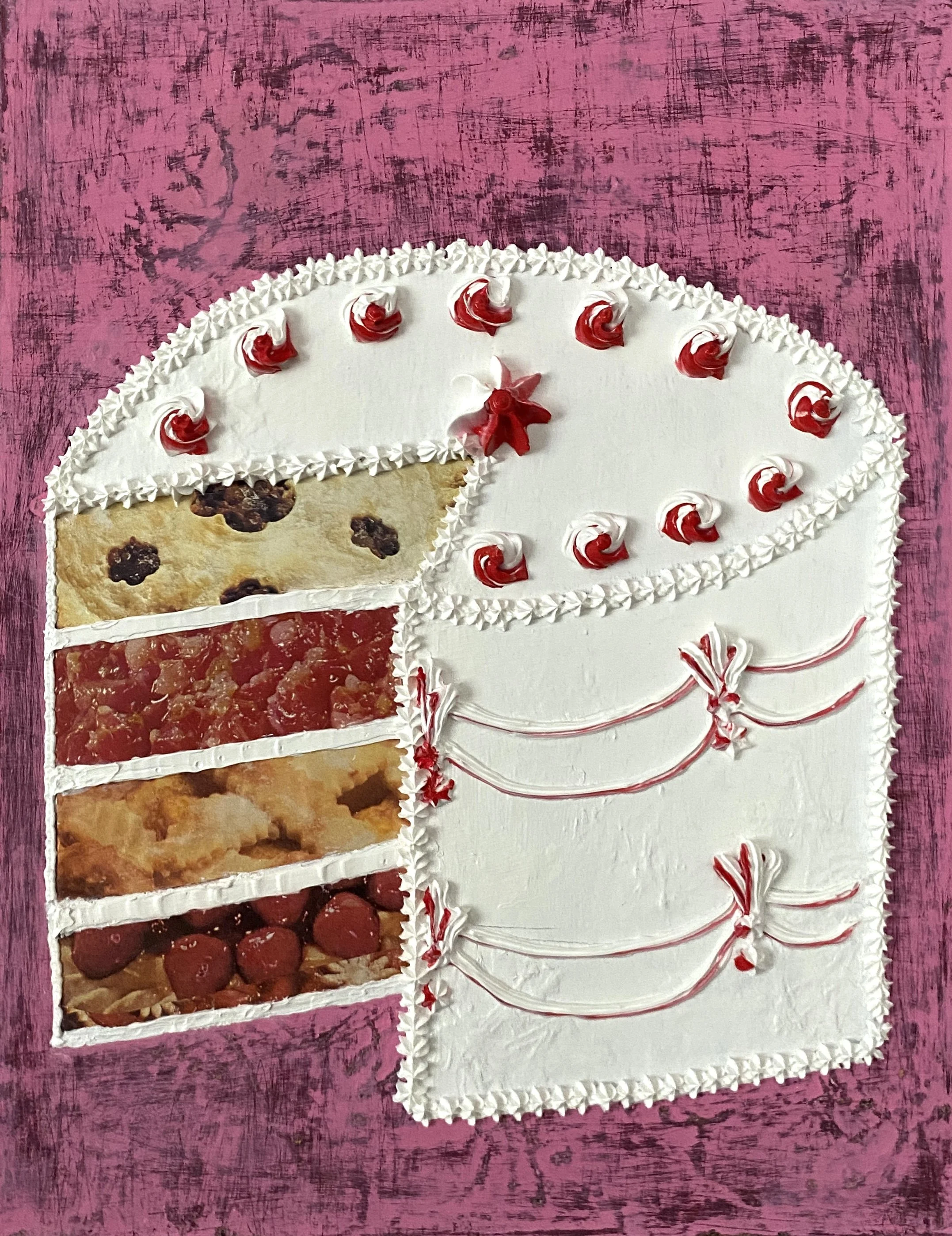 Easy As Pie (11"x14" mixed media on wood panel) $80