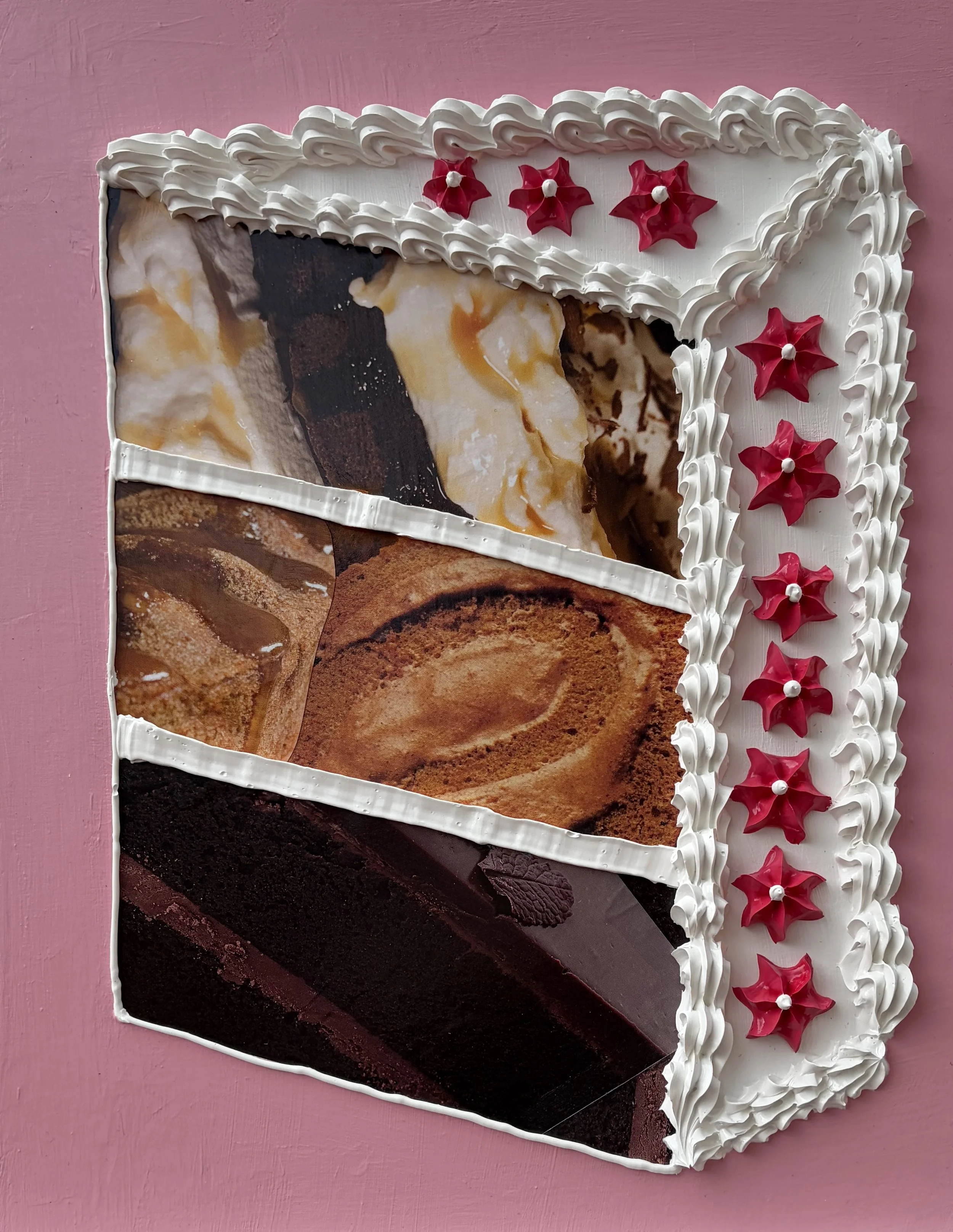 Decadent (11"x14"x.75" mixed media on wood panel) $90