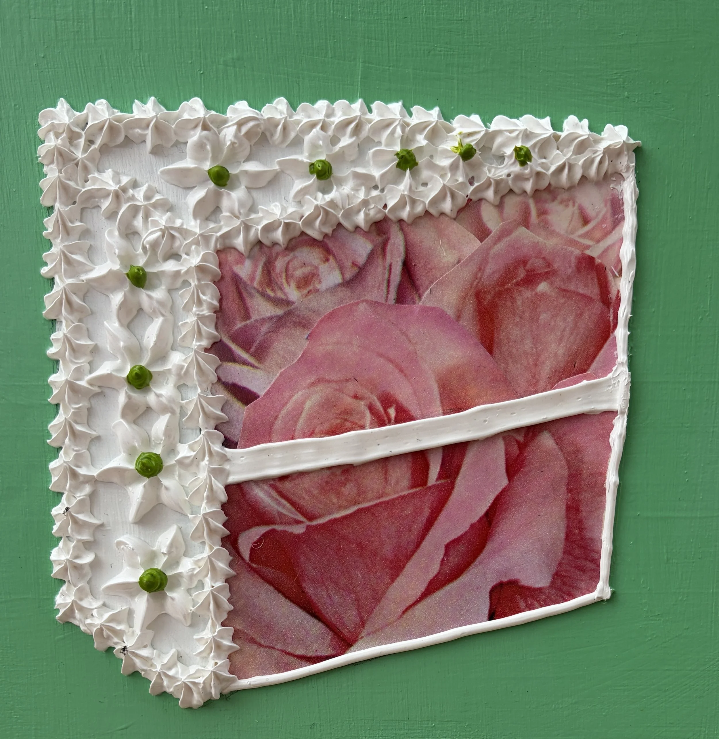 Flor-Ish 1 (6"x6"x.75" mixed media on wood panel) $35