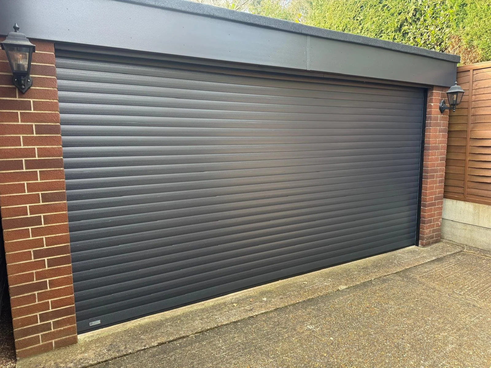 Double grey roller door Billingshurst West Sussex