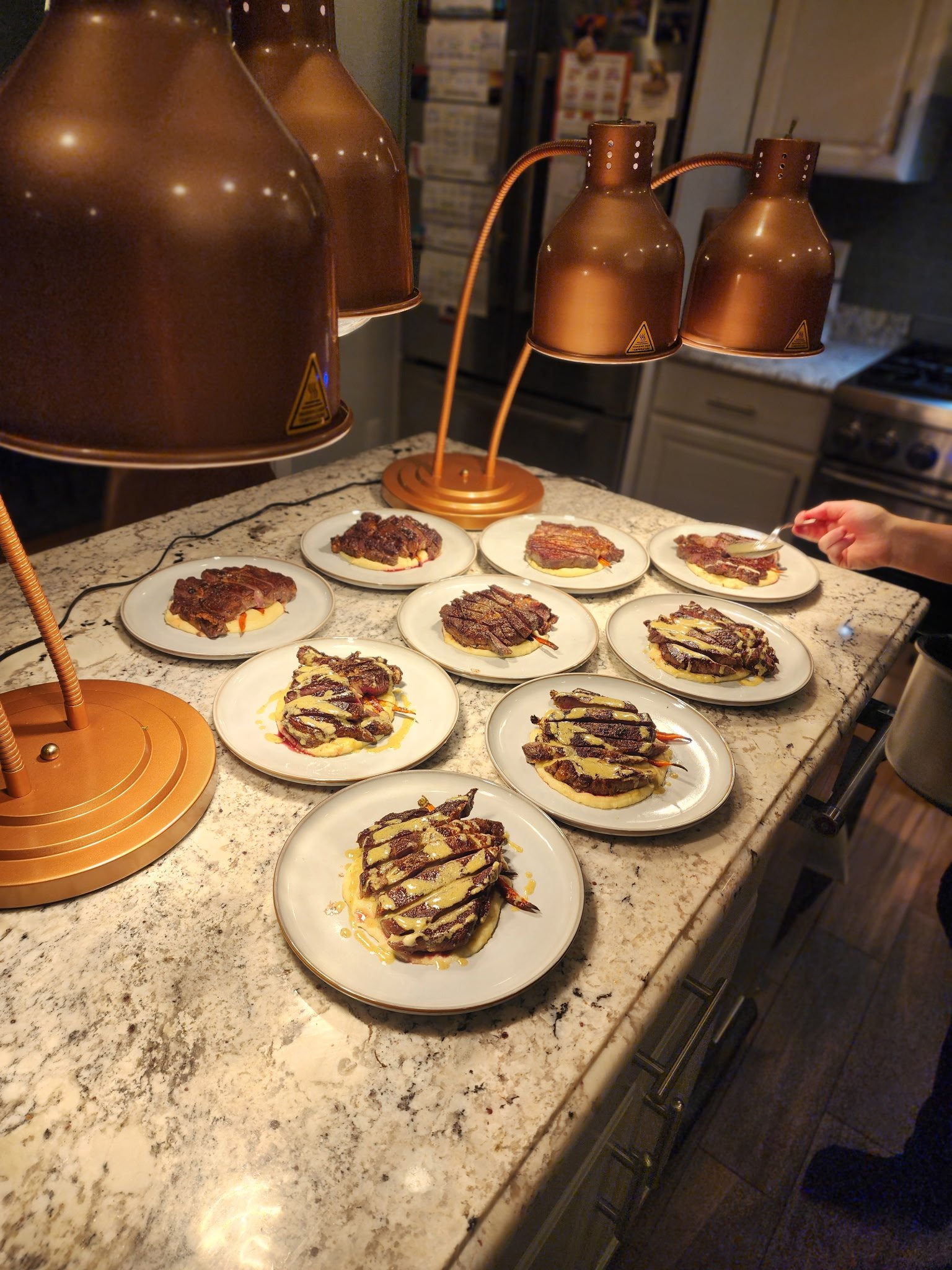 ribeye - parsnip puree | green peppercorn cream | carrot 