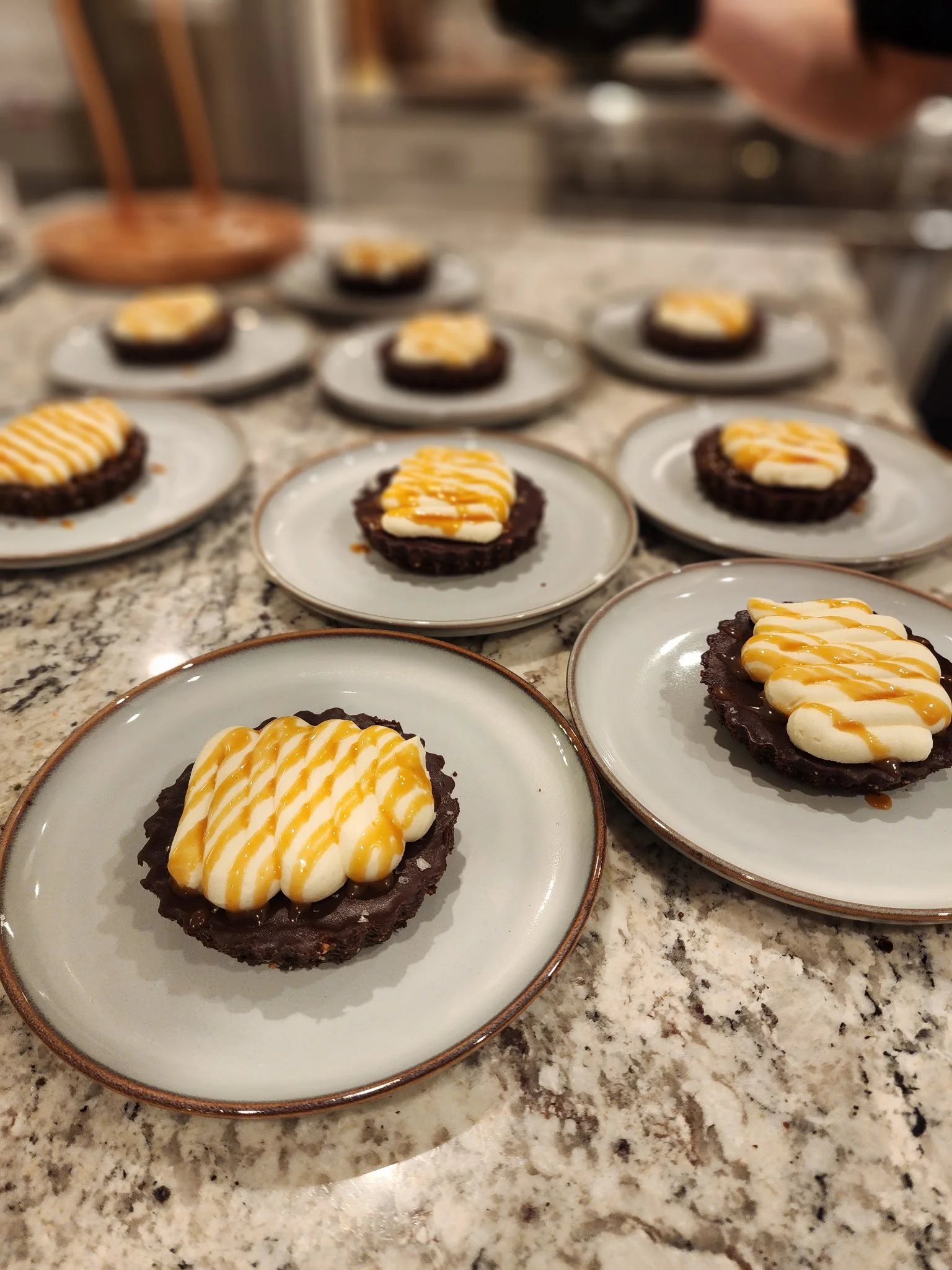 Chocolate Hazelnut Tart - white chocolate whipped cream