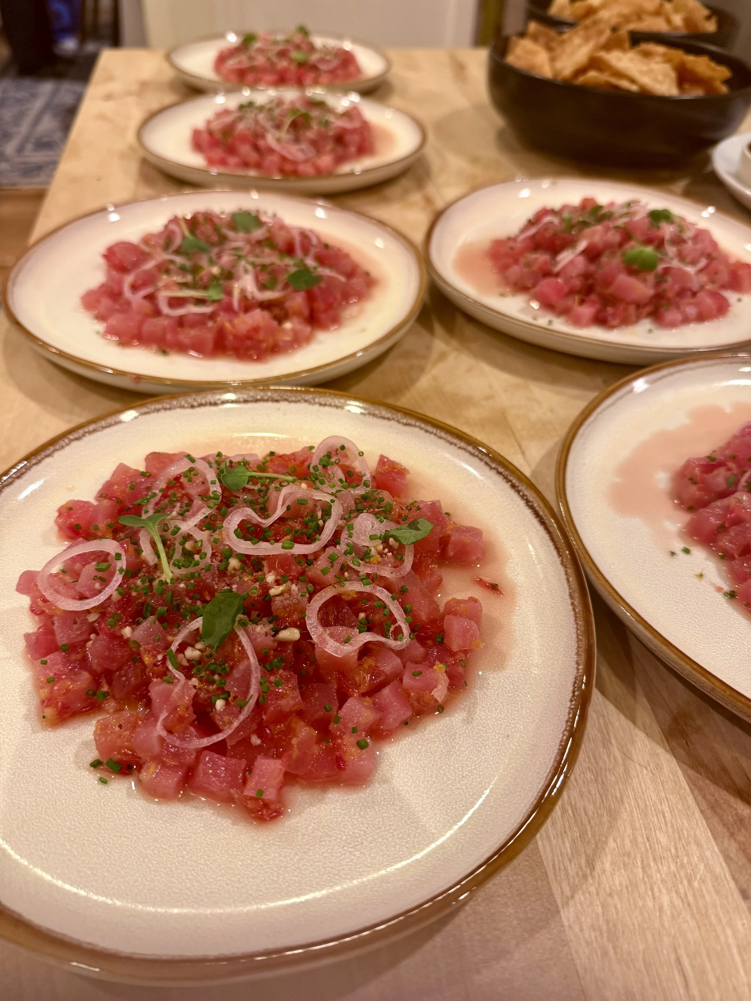 tuna tartare - blood orange | shallot 