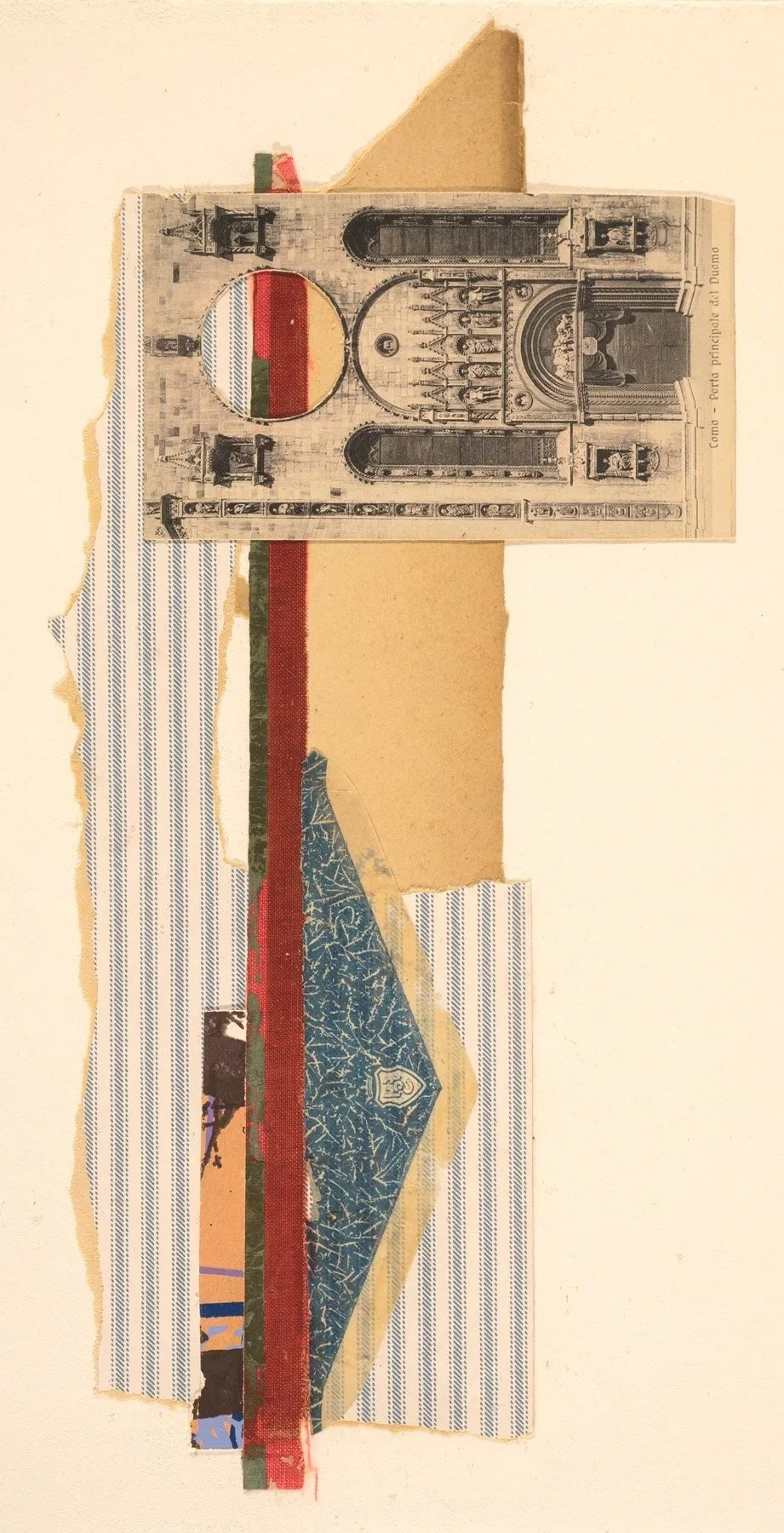 Untitled, 2026, Collage on paper, Image Size: 14 x 6.5 inches, Paper size: 14.5 x 10.375 inches