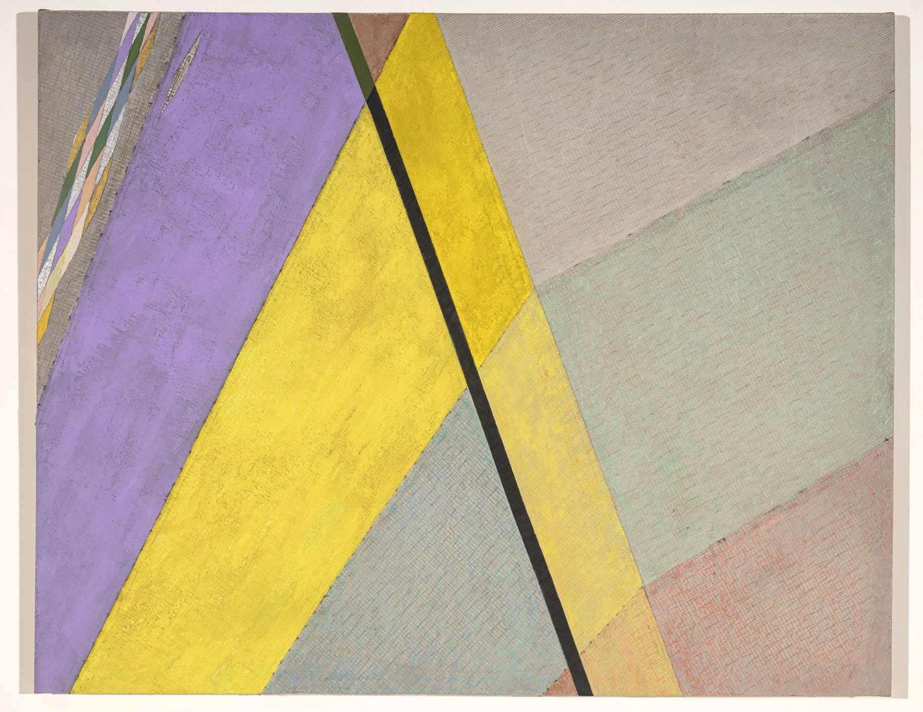 Flying into Copenhagen, 2024
acrylic, pastel, and charcoal on composite sail material
4' x 5'