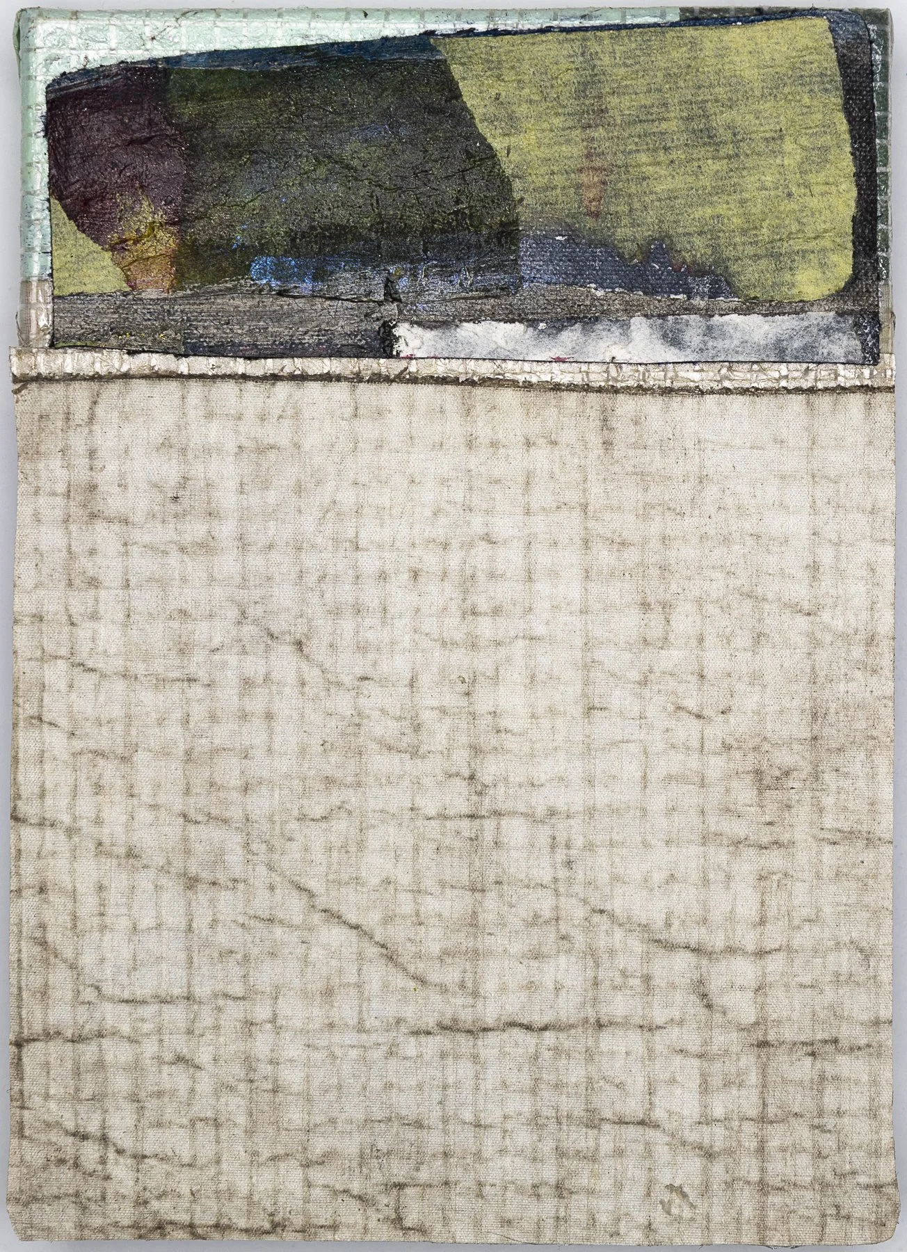 Licksome, 2025
acrylic, collage, composite sail material on canvas
7 x 5 inches